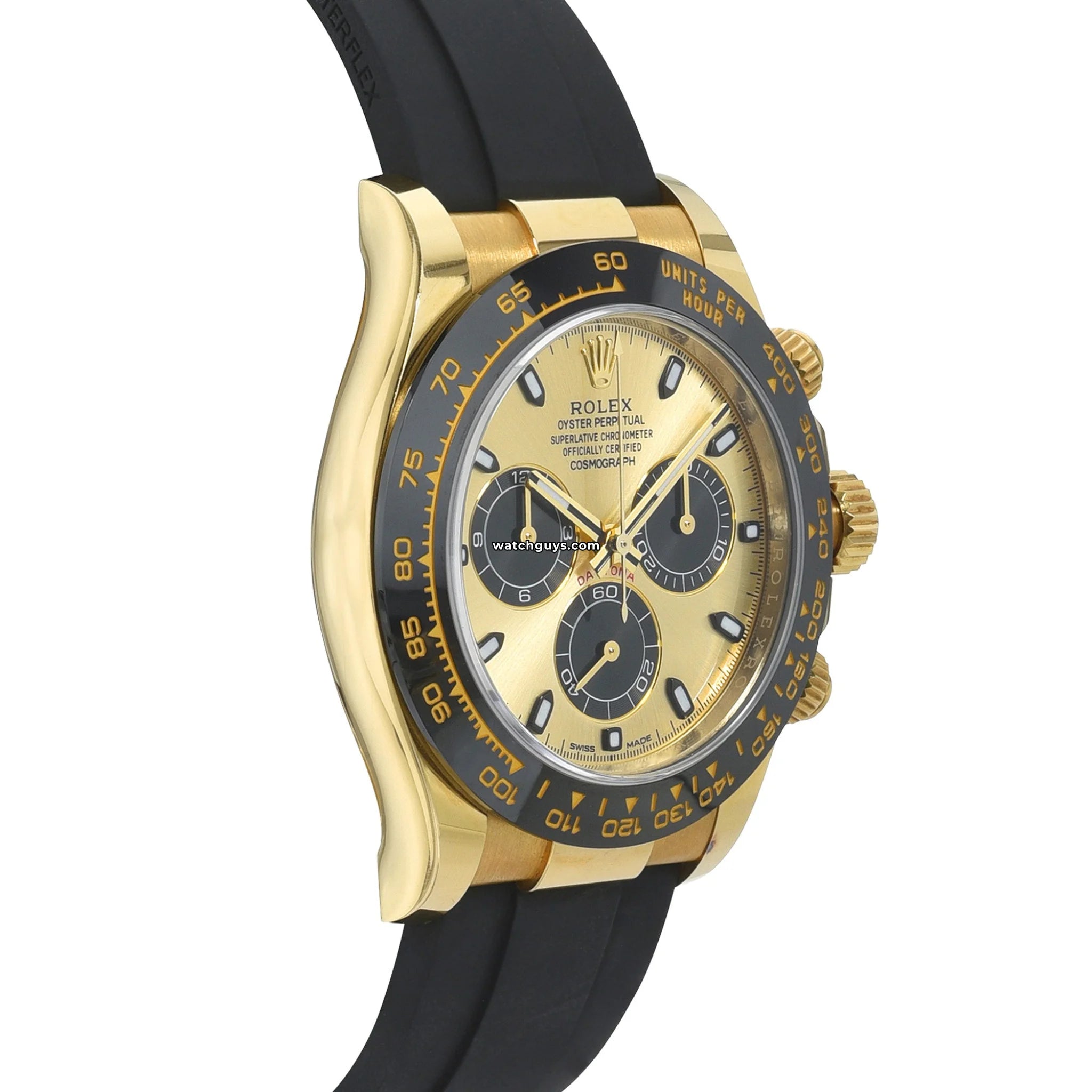 Rolex Daytona 116518LN Champagne Dial Oysterflex Men's Watch - Luxury Timepiece for Business, Gifting & Special Occasions