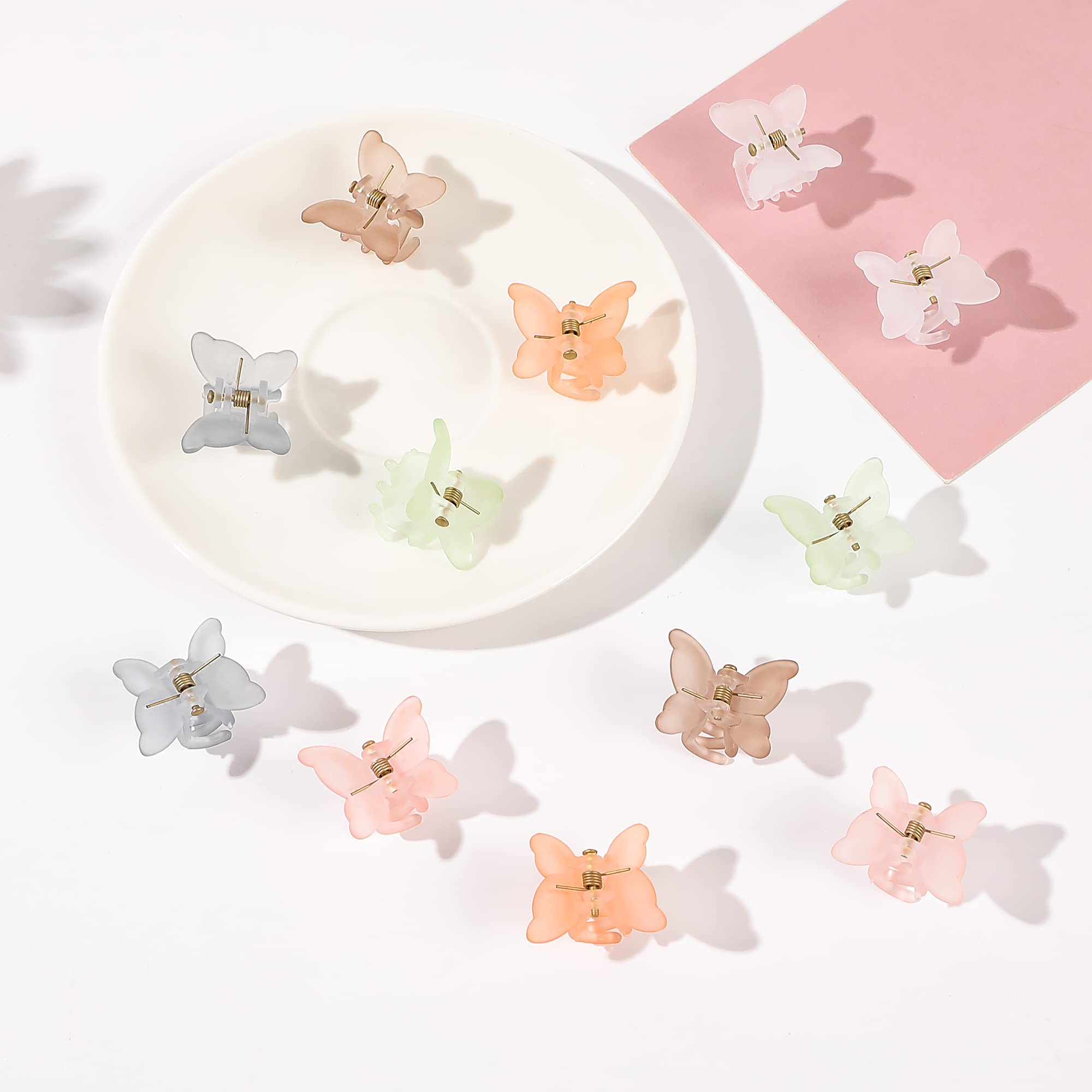 Mini Butterfly Hair Clips for Girls & Women - 90s Cute Tiny Claw Clips for Toddlers | Perfect for School, Parties & Everyday Hairstyles
