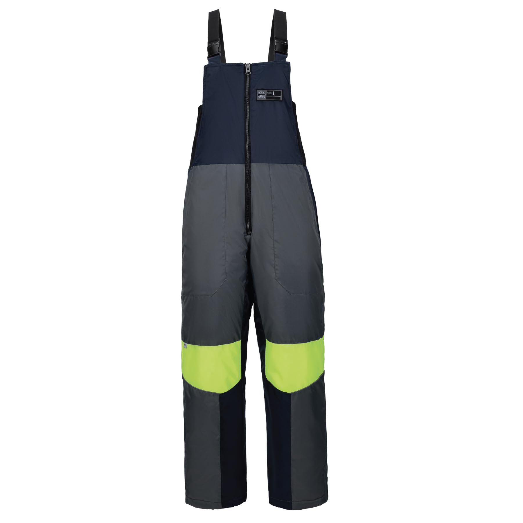 Ergodyne N-Ferno 6477 Insulated Freezer Bib Overalls - Cold Storage Work Gear for Men & Women - Waterproof & Thermal Protection for Freezer Workers, Butchers & Food Processing - Heavy Duty Winter Workwear