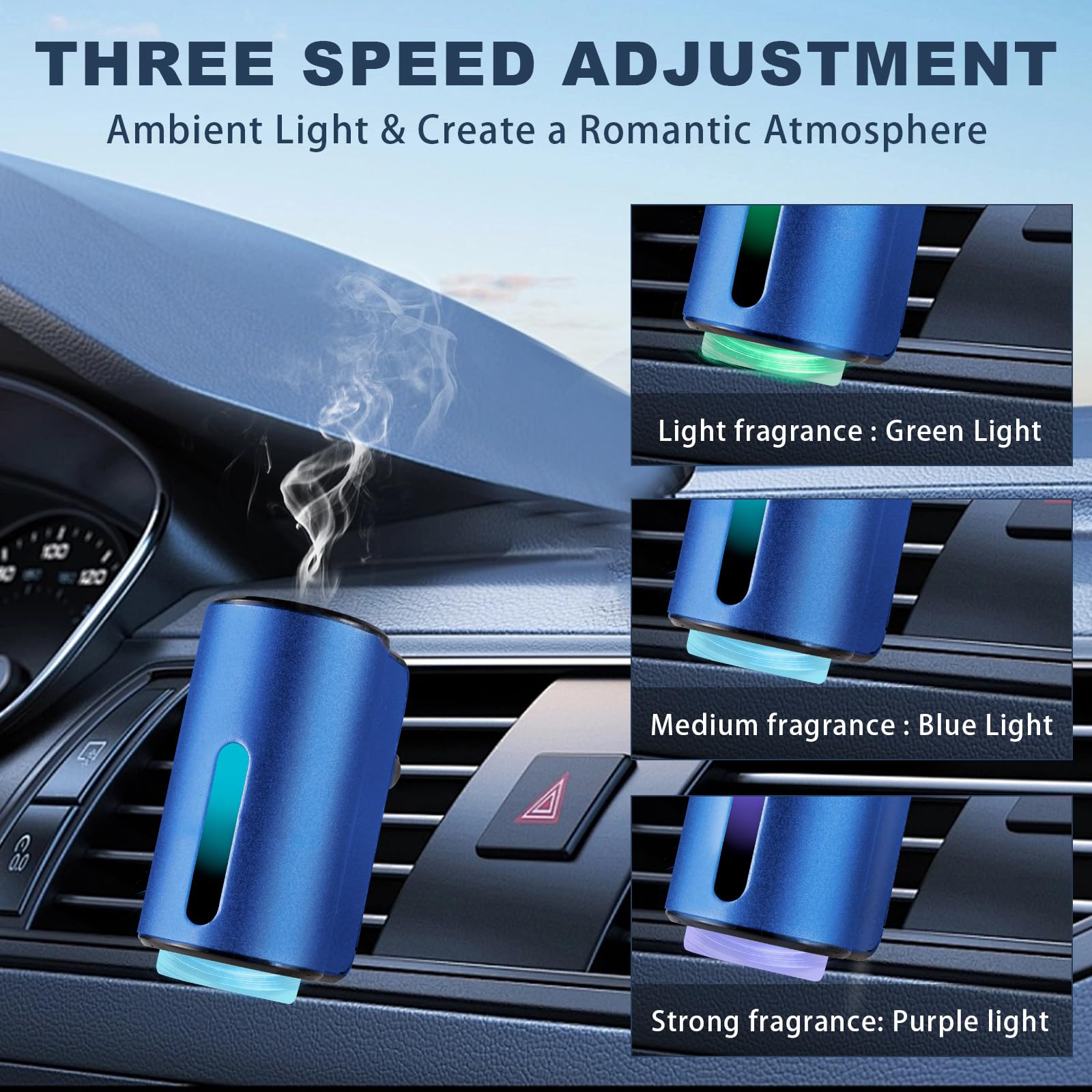 Smart Car Air Freshener Diffuser - Adjustable Fragrance Intensity, Long Lasting Scent for Auto & Vehicles - Perfect for Cars, Trucks & SUVs - Ideal for Home, Office & Travel Use