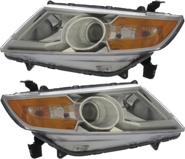 Compatible with Honda Odyssey Headlights Lamps Set 2011 2012 2013 - Halogen Replacement Bulbs for Driver & Passenger Side - Perfect for Night Driving and Road Safety