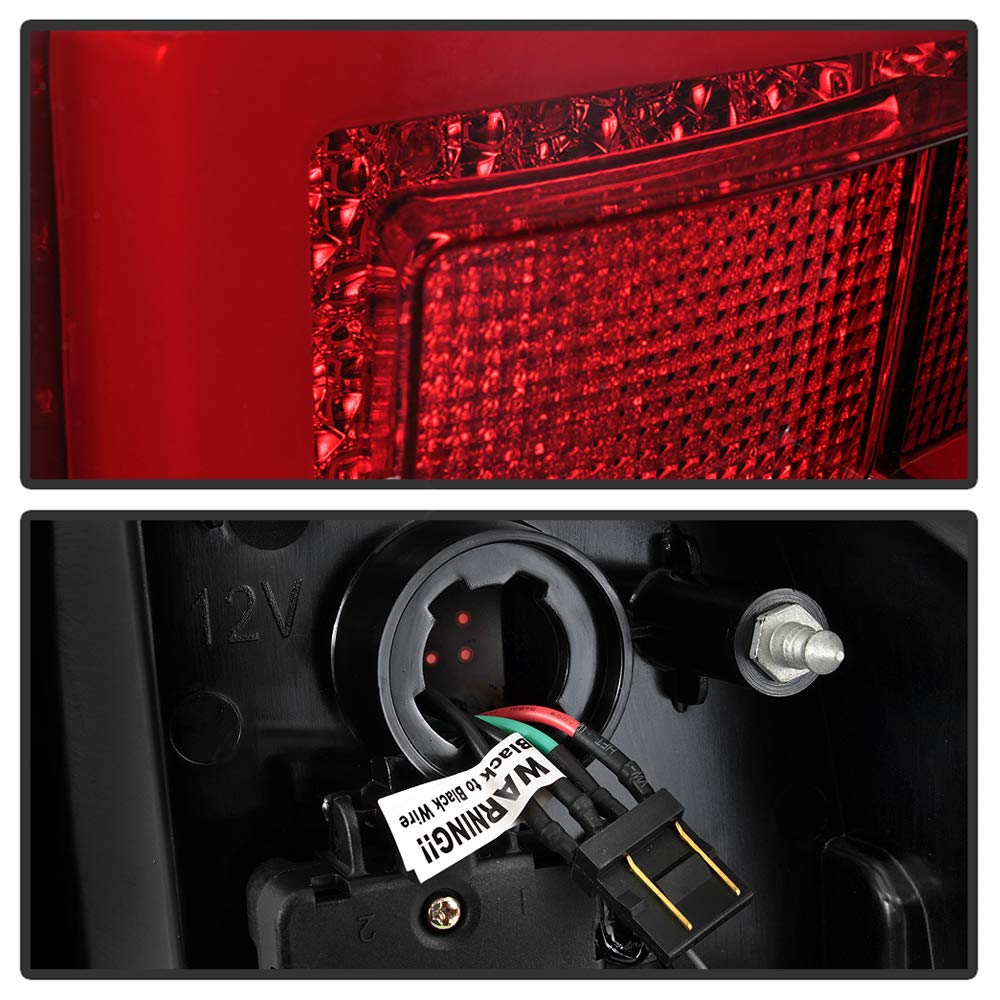 ACANII LED Tail Lights for 2016-2023 Toyota Tacoma - Red & Clear Full LED Tube Brake Lamps Pair (Driver & Passenger Side) | Waterproof & Durable for Off-Roading, Night Driving & Enhanced Visibility