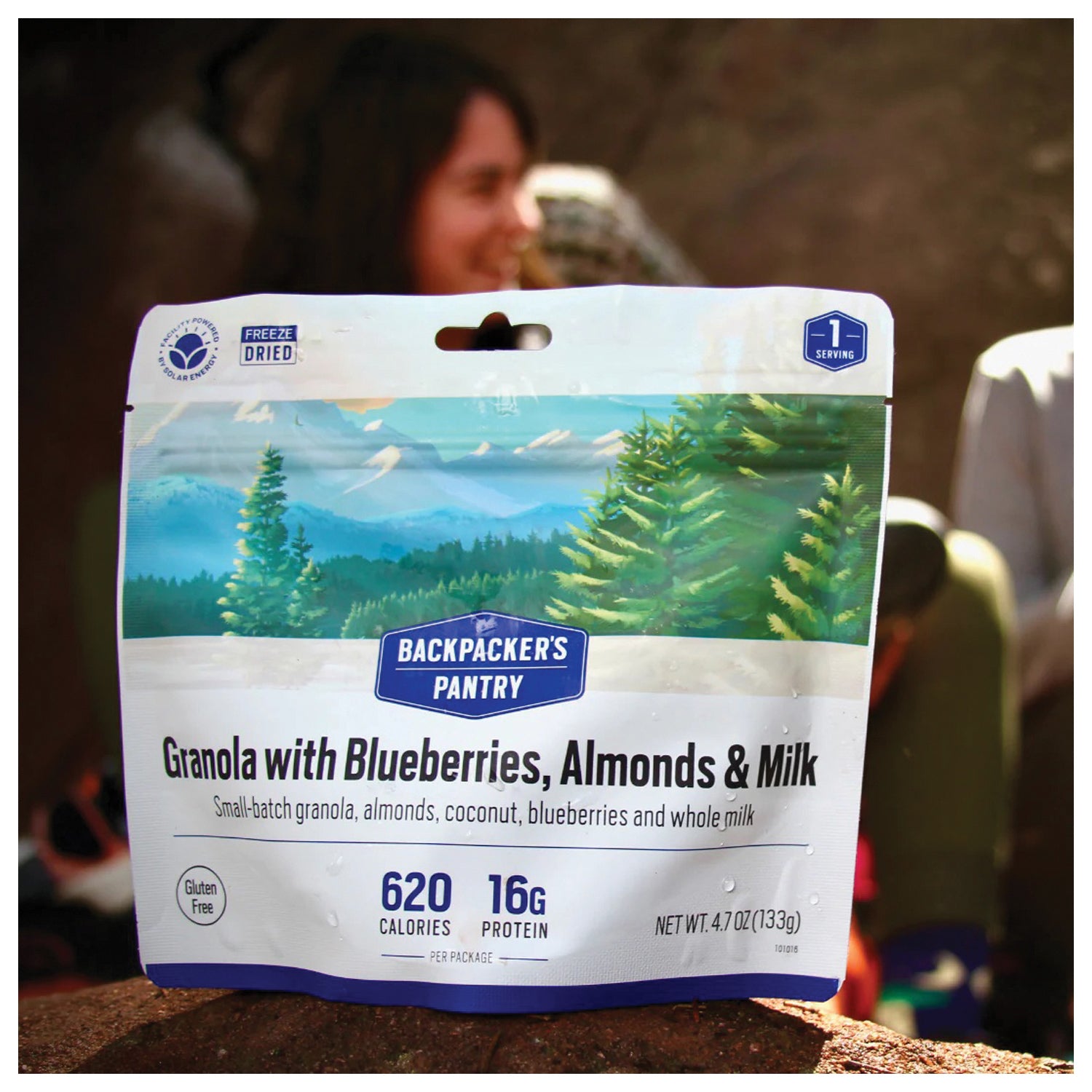 Backpackers Pantry BP Breakfast Granola with Blueberries & Milk - 1-Person Freeze-Dried Meal for Camping, Hiking & Emergency Preparedness
