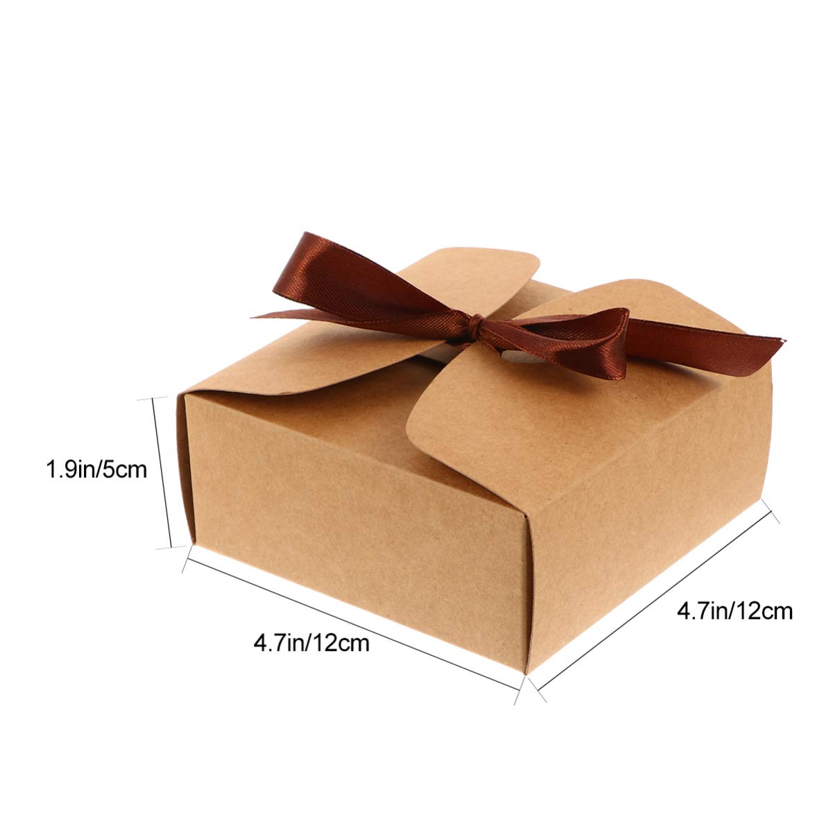 20Pcs Kraft Paper Candy Boxes - Eco-Friendly Wedding Treat Containers for Cookies, Biscuits & Pies | Perfect for Birthday Parties, Baby Showers & Wedding Favors | Reusable & Food-Safe Kraft Paper Trays