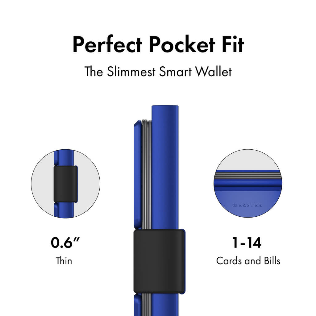 Ekster Pro RFID Blocking Aluminum Card Holder - Slim Minimalist Wallet for Men & Women - Perfect for Travel, Business & Everyday Carry