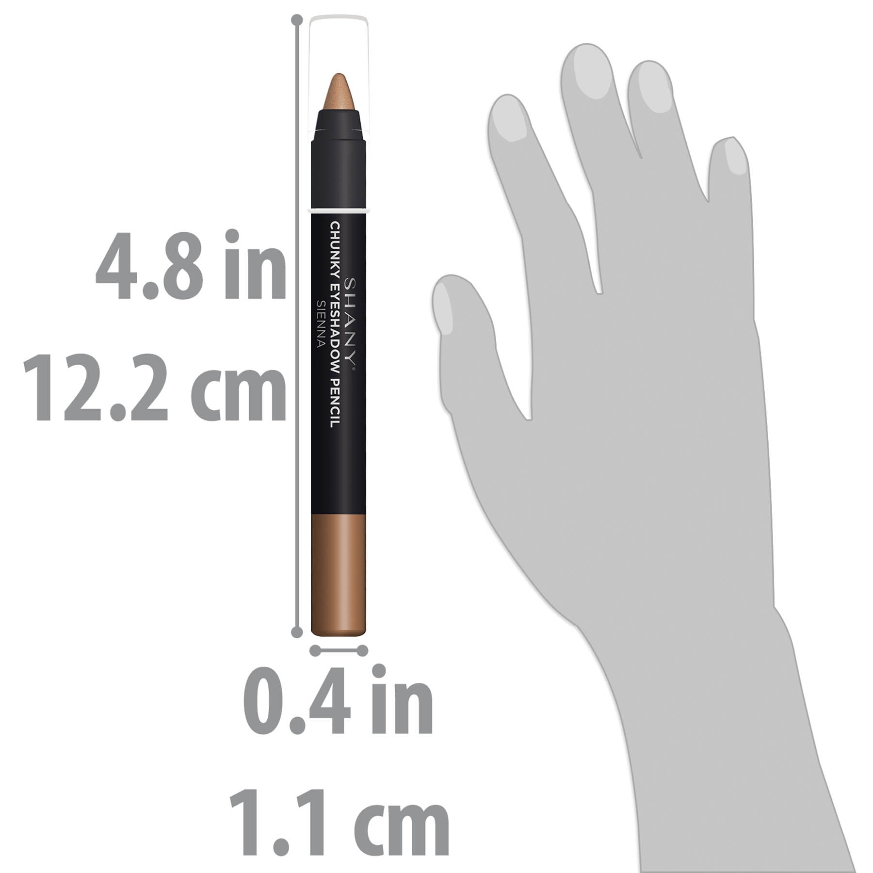 SHANY Chunky Eyeshadow Eye Pencil - Long Lasting Waterproof Eyeliner for Smokey & Bold Eye Makeup | Perfect for Party, Night Out & Special Occasions