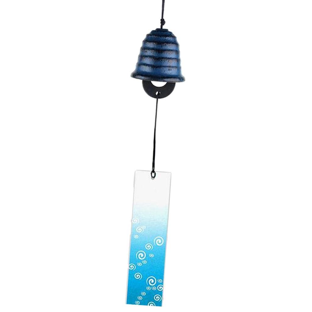 MagiDeal Japanese Wind Chime - Handcrafted Cast Iron Bells with Soothing Tones, 18 Inch Outdoor Garden Decor for Relaxation & Zen Atmosphere | Perfect for Patio, Porch, and Backyard Meditation Spaces