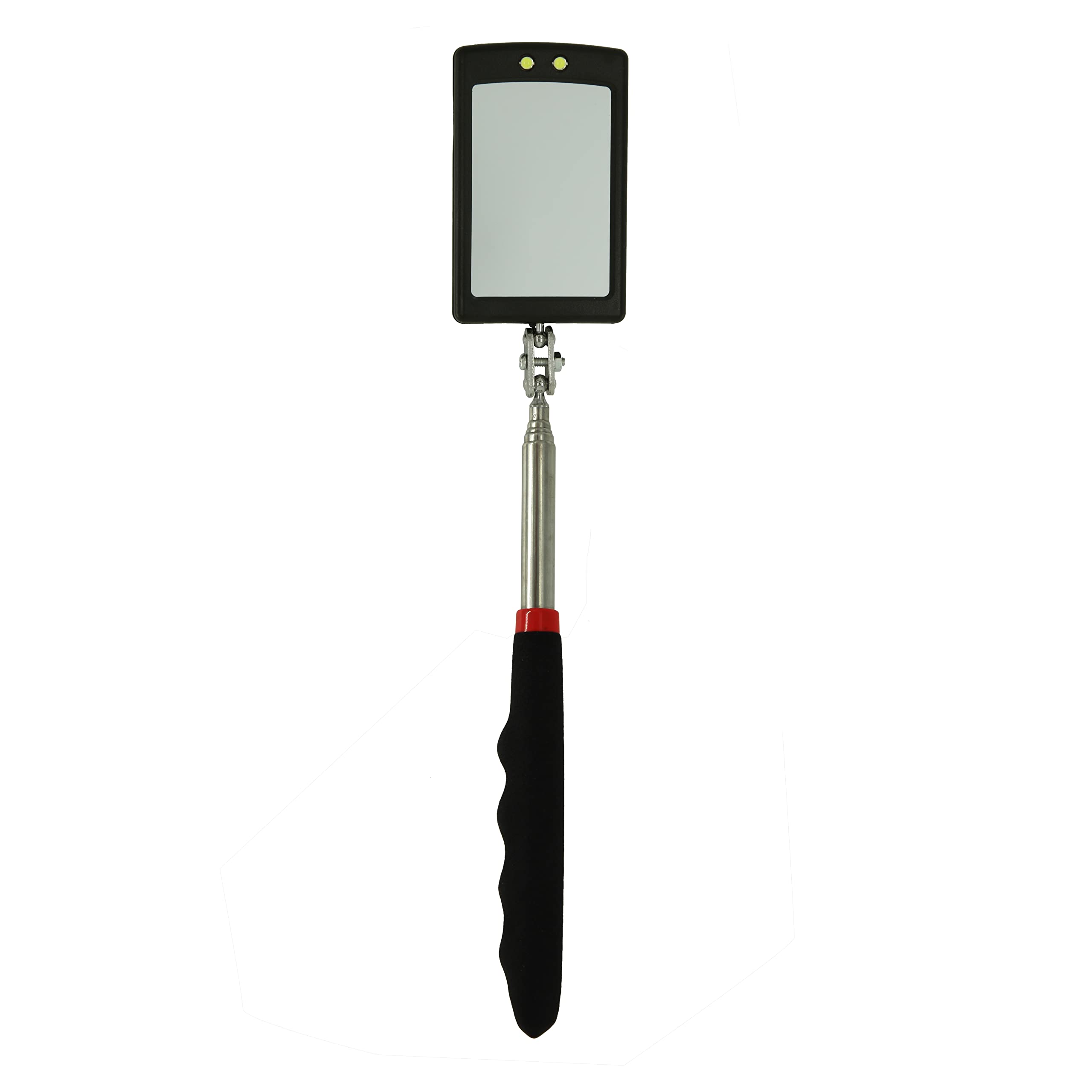 2-Pack LED Telescoping Inspection Mirror with Extendable Handle - Mechanics Mirror Tool for Checking Vehicle Small Parts, Hard-to-Reach Areas - Perfect Christmas, Birthday Gift for Car Enthusiasts & DIYers (Great for Auto Repair, Home Maintenance & Industrial Use)