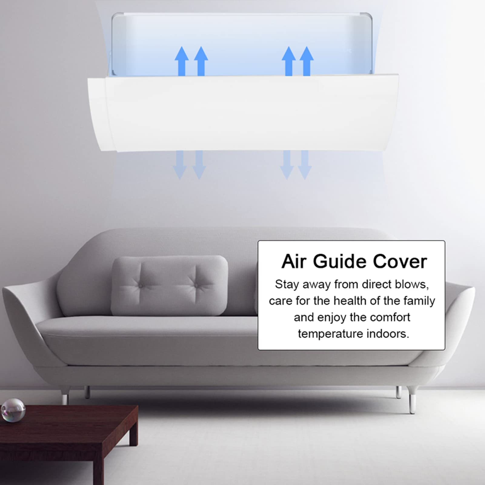 Thickened Glossy Air Conditioner Deflector - Adjustable Wind Direction Baffle for Home Cooling | Perfect for Bedrooms, Living Rooms & Offices