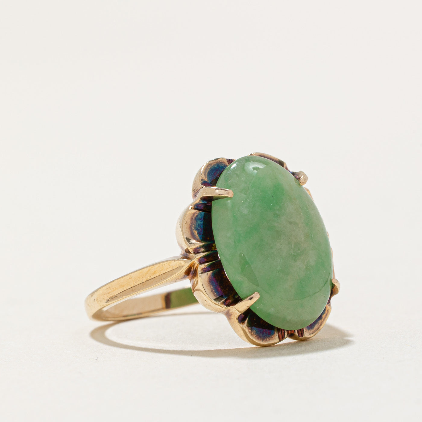 Exquisite 3.50ct Jadeite Cocktail Ring - Size 6 | Vintage-Inspired Green Jade Statement Ring for Women | Perfect for Evening Parties, Weddings & Special Occasions