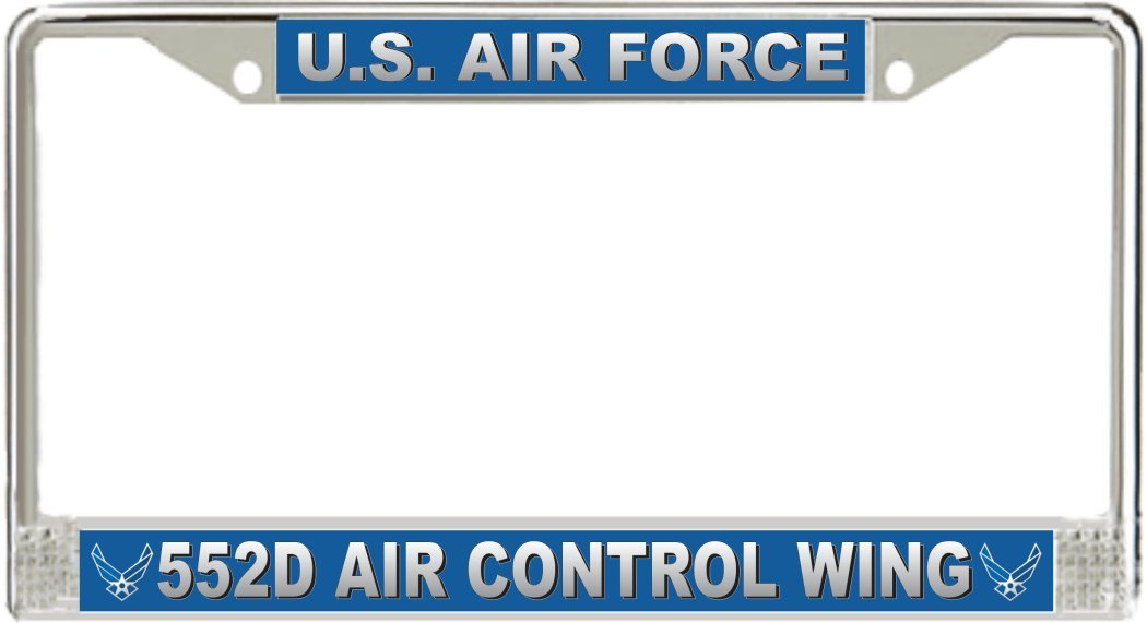 MilitaryBest U.S. Air Force 552d Air Control Wing License Plate Frame - Premium Metal Car Accessory for Proud Veterans & Military Enthusiasts - Perfect for Trucks, Cars & Motorcycles