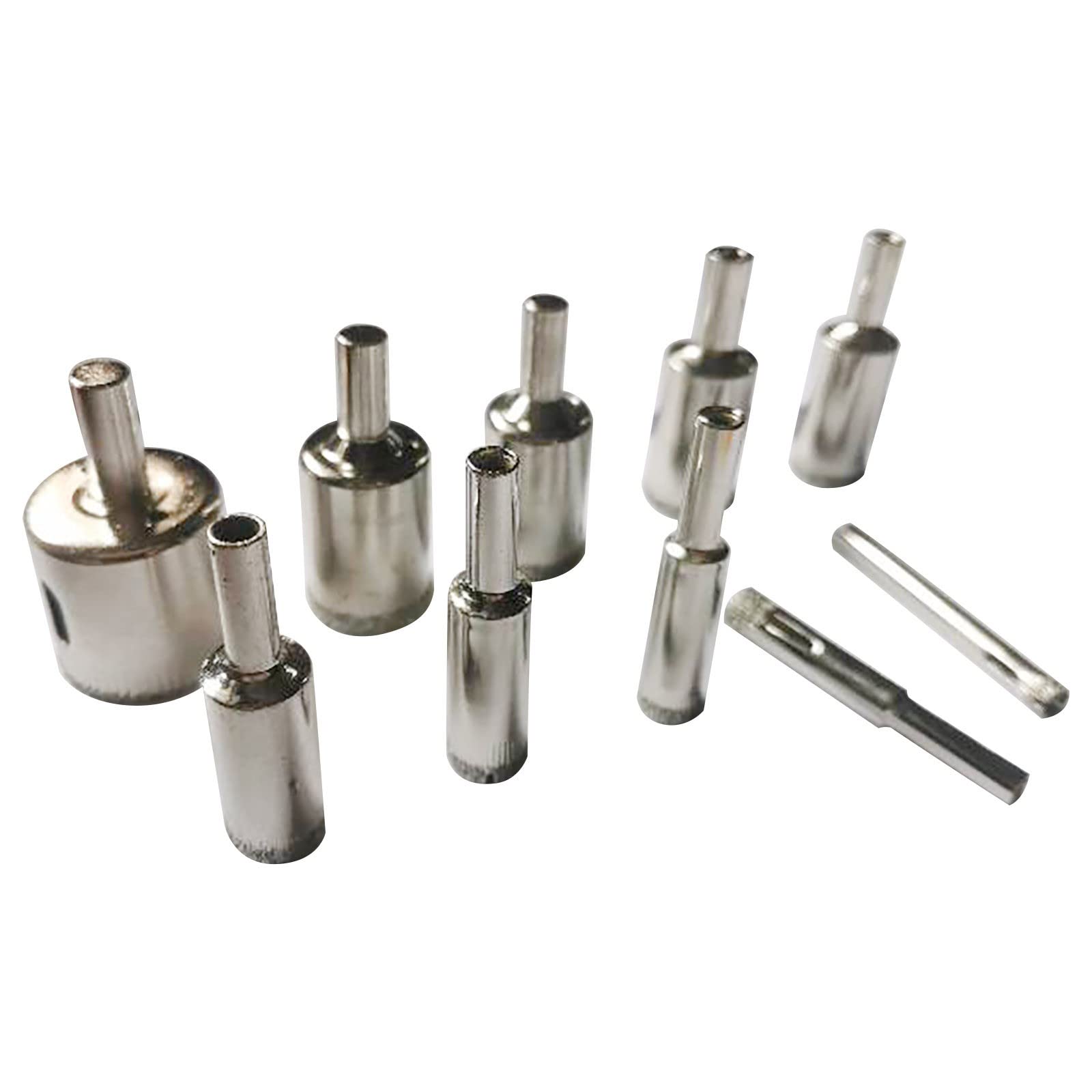 SMKOCO 10Pcs Diamond Hole Saw Set (6-30mm) for Tile & Glass Drilling - Perfect for Bathroom & Kitchen Renovation