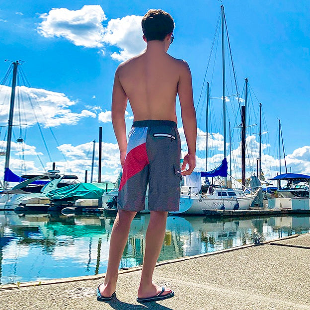 Rocky Men's Quick-Dry Swim Boardshorts - Lightweight & Comfortable Beach Shorts for Swimming, Surfing & Summer Outdoor Activities