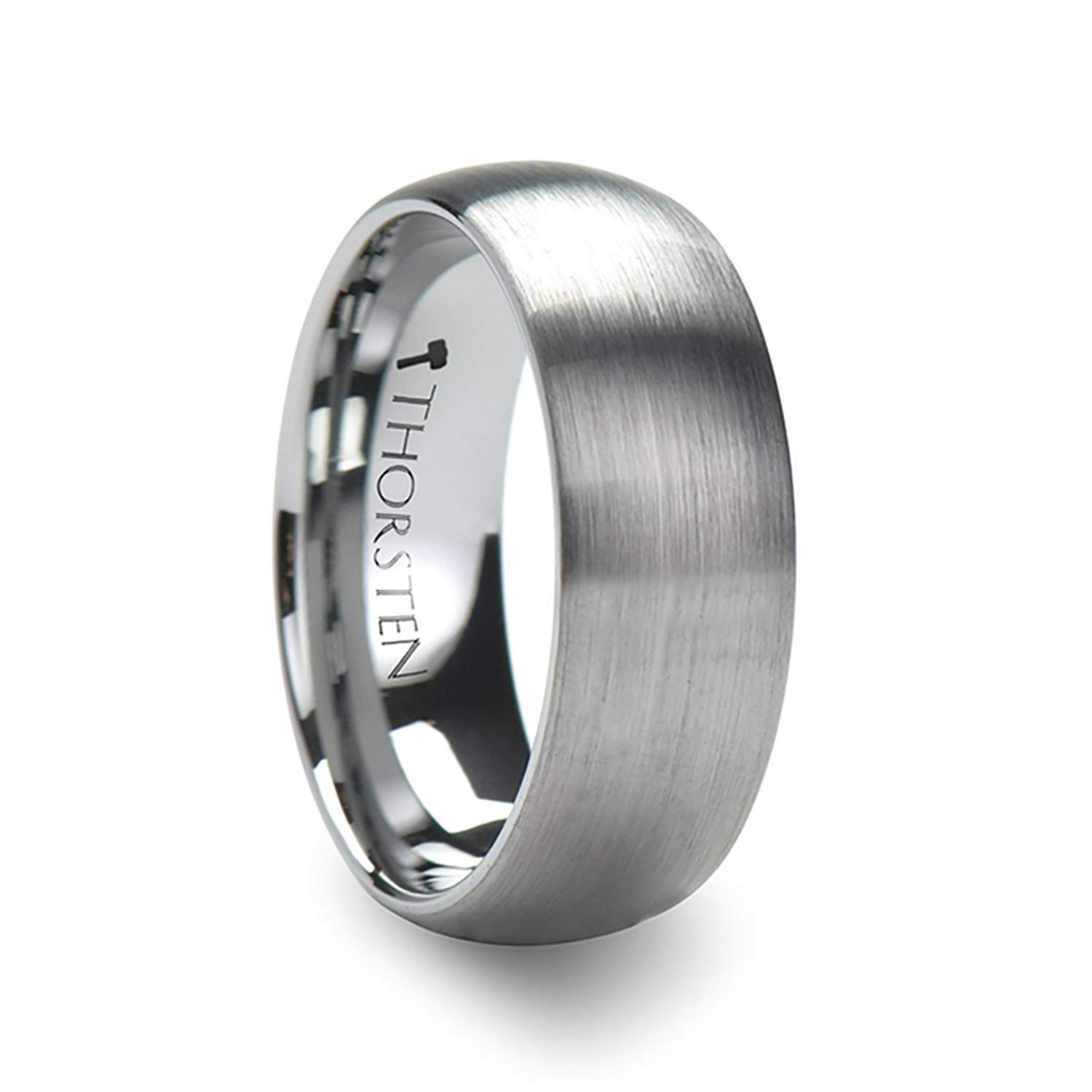 Perseus Tungsten Ring for Men - Comfort Fit Wedding Band with Matte Brushed Finish - Durable & Scratch Resistant - Perfect for Engagement, Anniversary & Everyday Wear