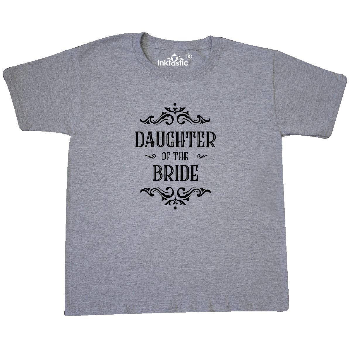 Inktastic Daughter of The Bride Youth T-Shirt - Cute Flower Design Cotton Tee for Wedding Party, Bridal Shower & Special Occasions