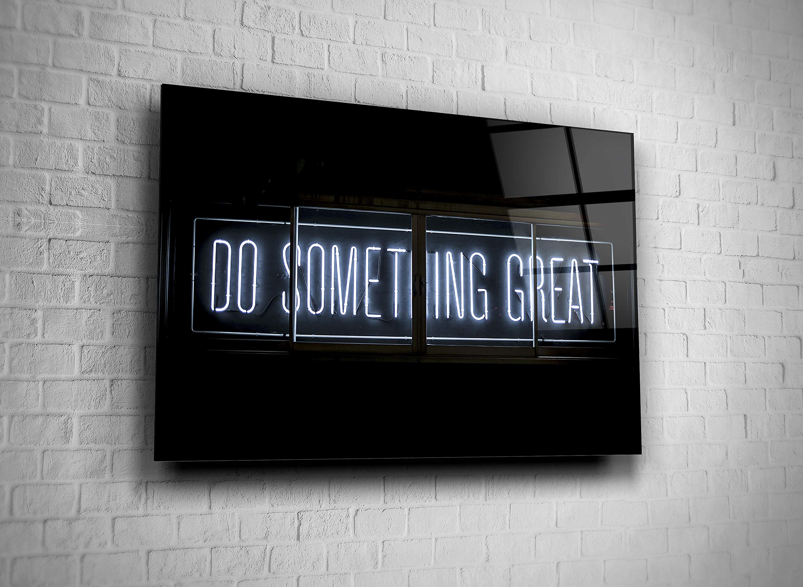 Genericc 'Do Something Great' Neon Sign - Tempered Glass Wall Art for Home, Bar, Office & Hotel Decor - Modern Art Gift (24x36) - Perfect for Living Rooms, Bedrooms & Workspaces