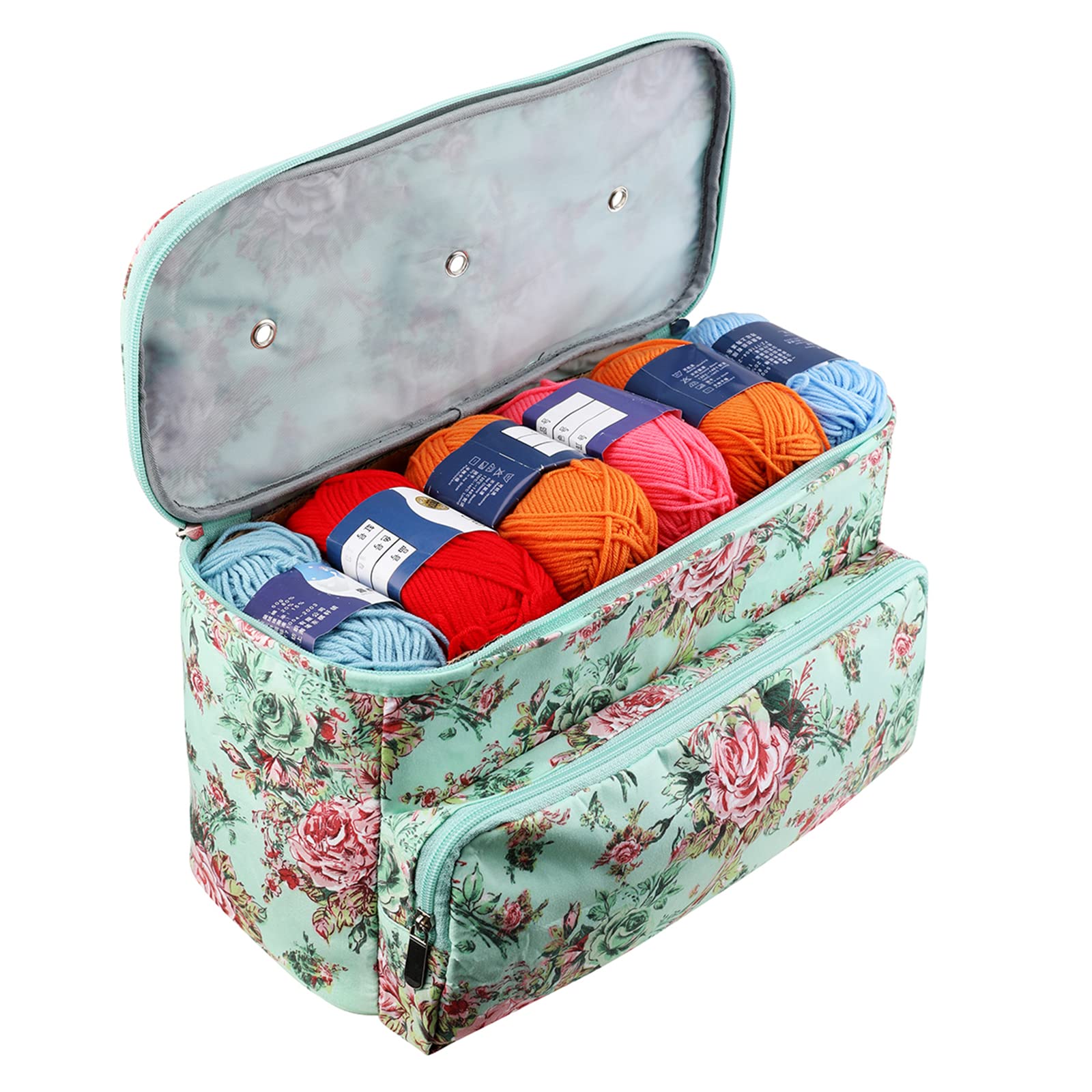 Coopay Knitting Storage Bag - Waterproof Lightweight Yarn Organizer for Crochet & Knitting Projects - Perfect for Wool, Hooks & Needles - Great for Travel, Home Crafting & On-the-Go Knitters