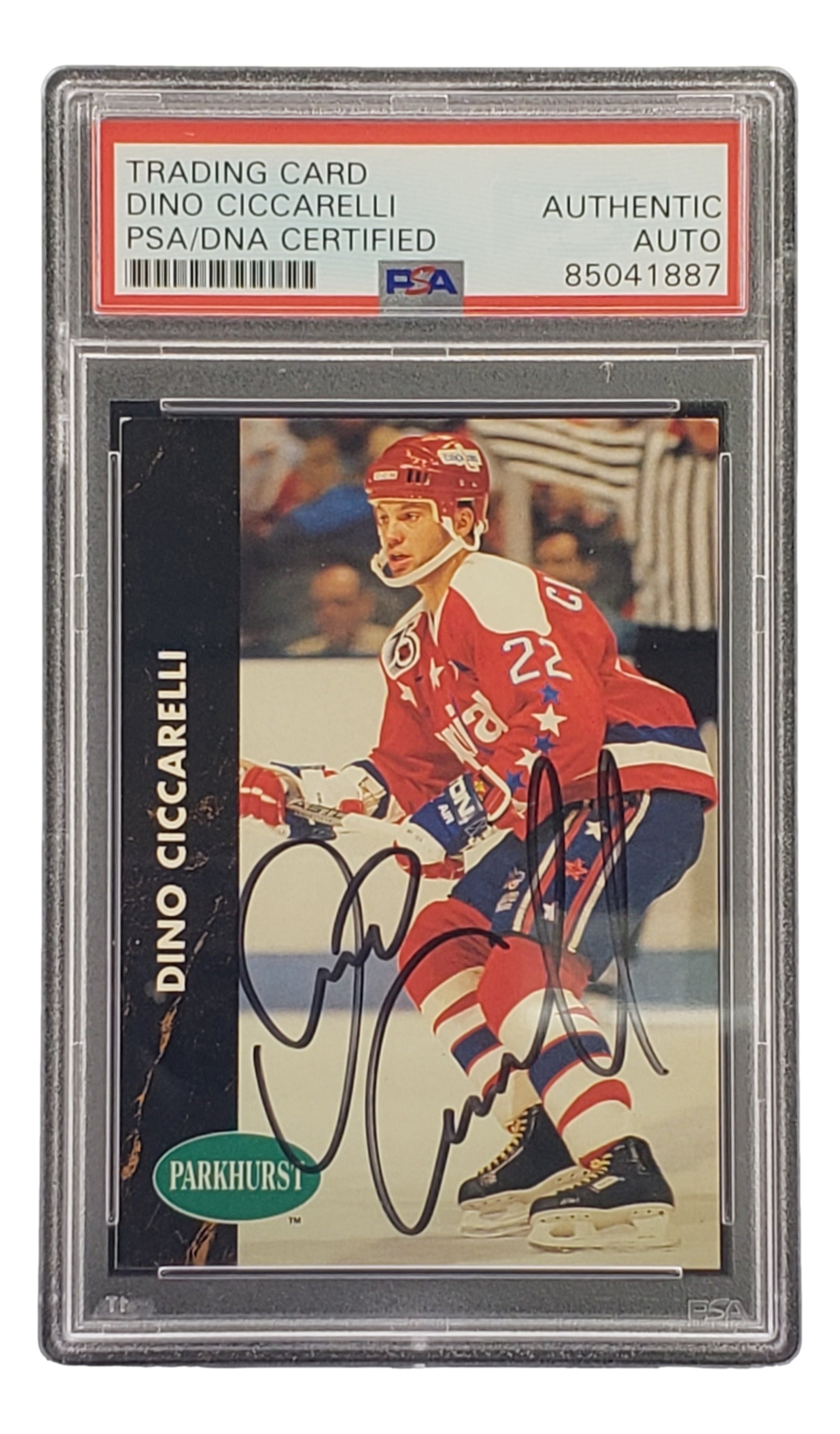 Dino Ciccarelli Autographed 1991 Pro Set #193 Washington Capitals Hockey Card - PSA/DNA Certified - Perfect for NHL Collectors & Hockey Memorabilia Displays