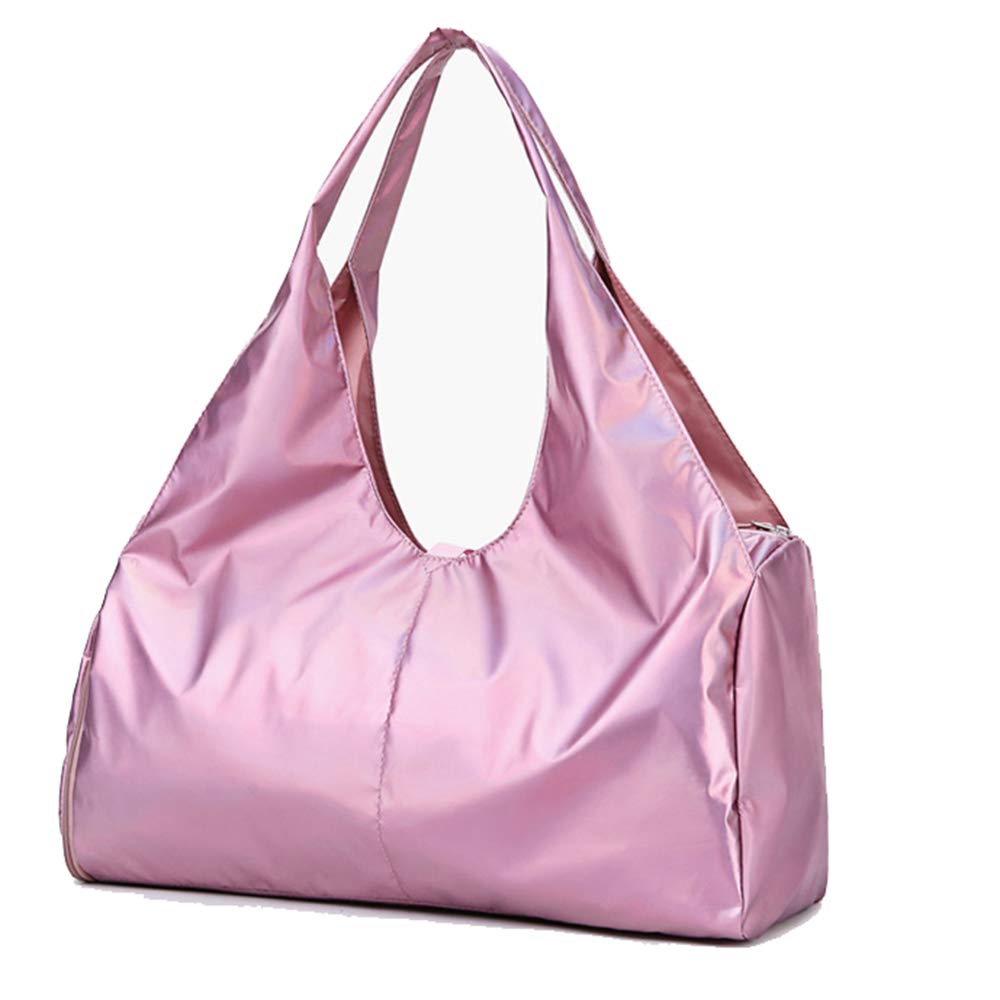 Premium Yoga Gym Bag for Women - Waterproof Workout Tote with Shoe Compartment & Accessory Pockets - Ideal for Yoga, Gym, Travel & Sports (Pink)