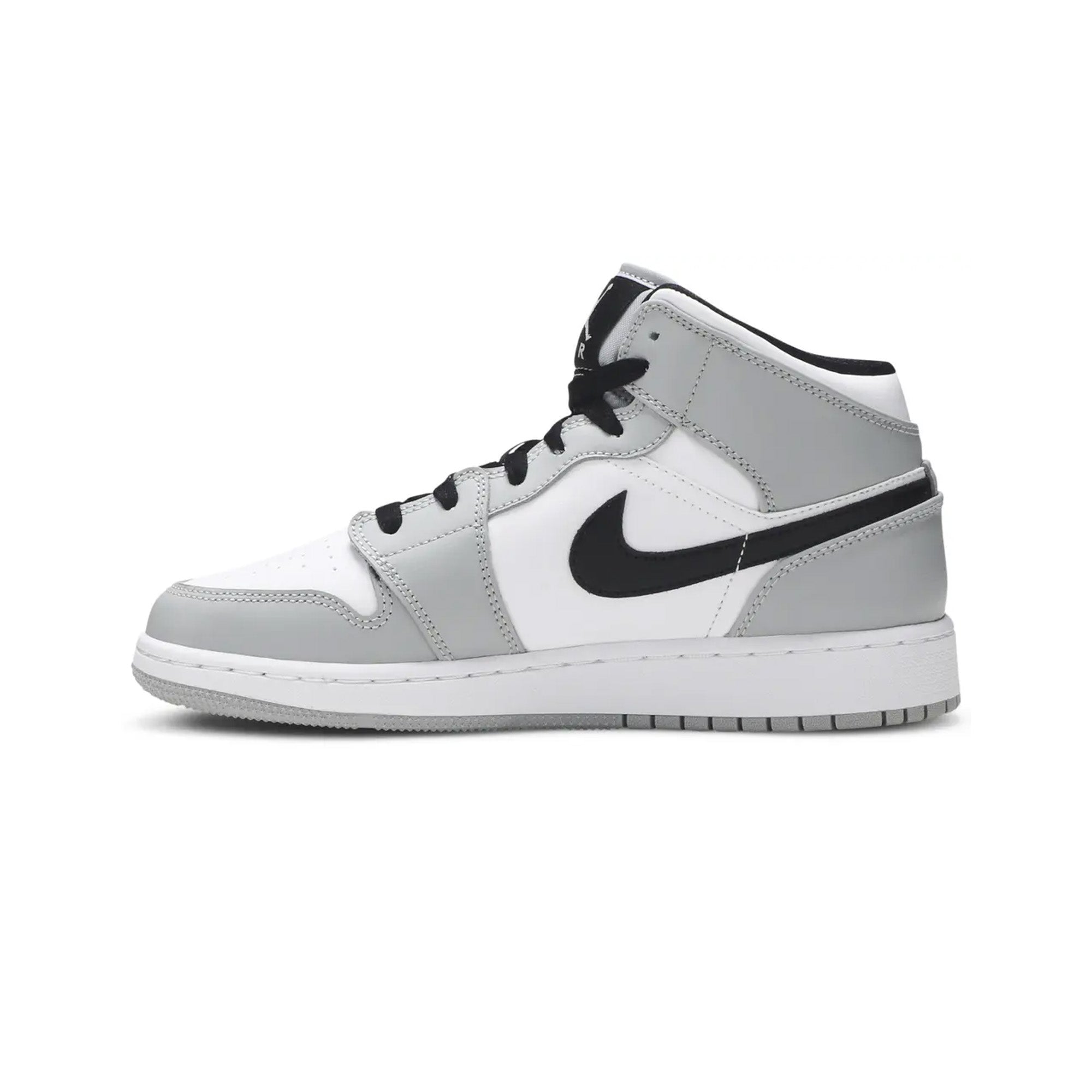 Air Jordan 1 Mid 'Smoke Grey' GS Sneakers - Kids' Basketball Shoes for Boys & Girls | Perfect for School, Sports & Casual Wear