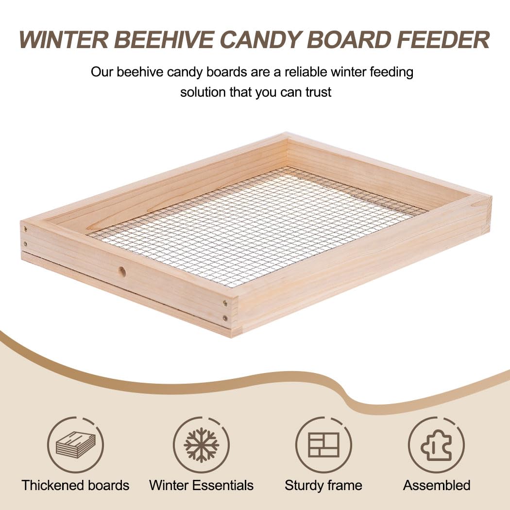 10 Frame Langstroth Beehive Candy Board - Winter Bee Feeder for Honey Bees | Pre-Assembled Beekeeping Supplies for Cold Weather Hive Maintenance | Ideal for Winter Feeding & Insulation