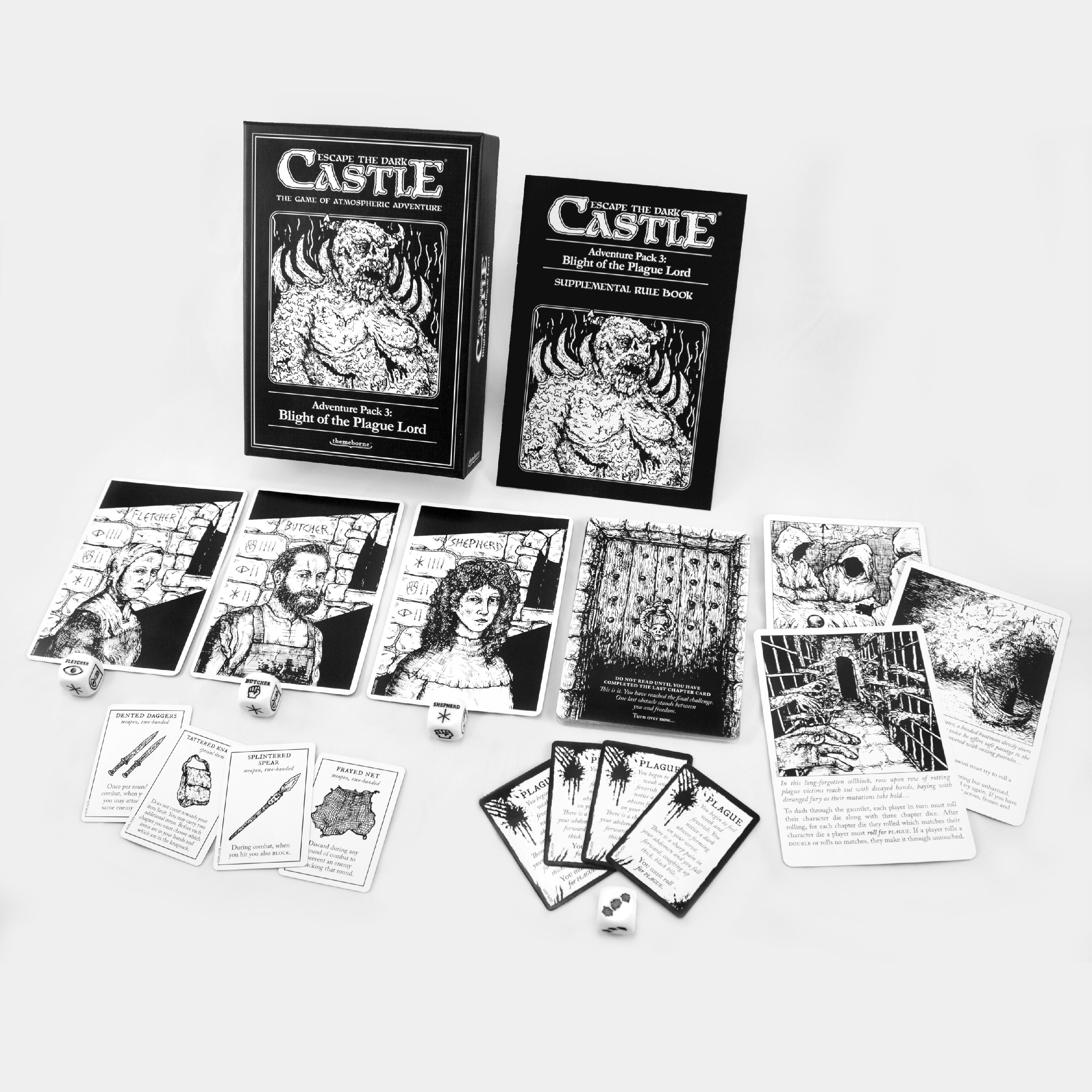 Escape the Dark Castle: Blight of the Plague Lord Board Game - Cooperative Adventure Strategy Game for Adults & Teens - Perfect for Game Nights & Fantasy RPG Enthusiasts