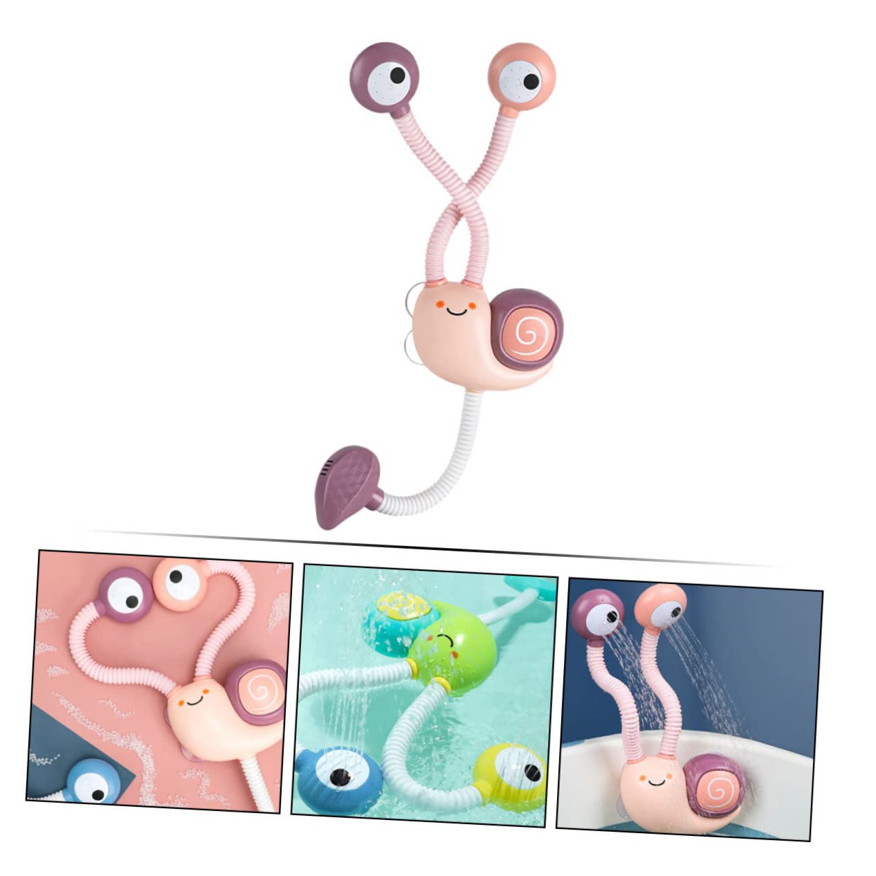 ORFOFE Snail Bath Toy Set - Fun Shower Head & Bath Toys for Kids Ages 4-8, Durable Plastic Bathtub Play Set for Toddlers - Perfect for Bath Time Fun & Sensory Play