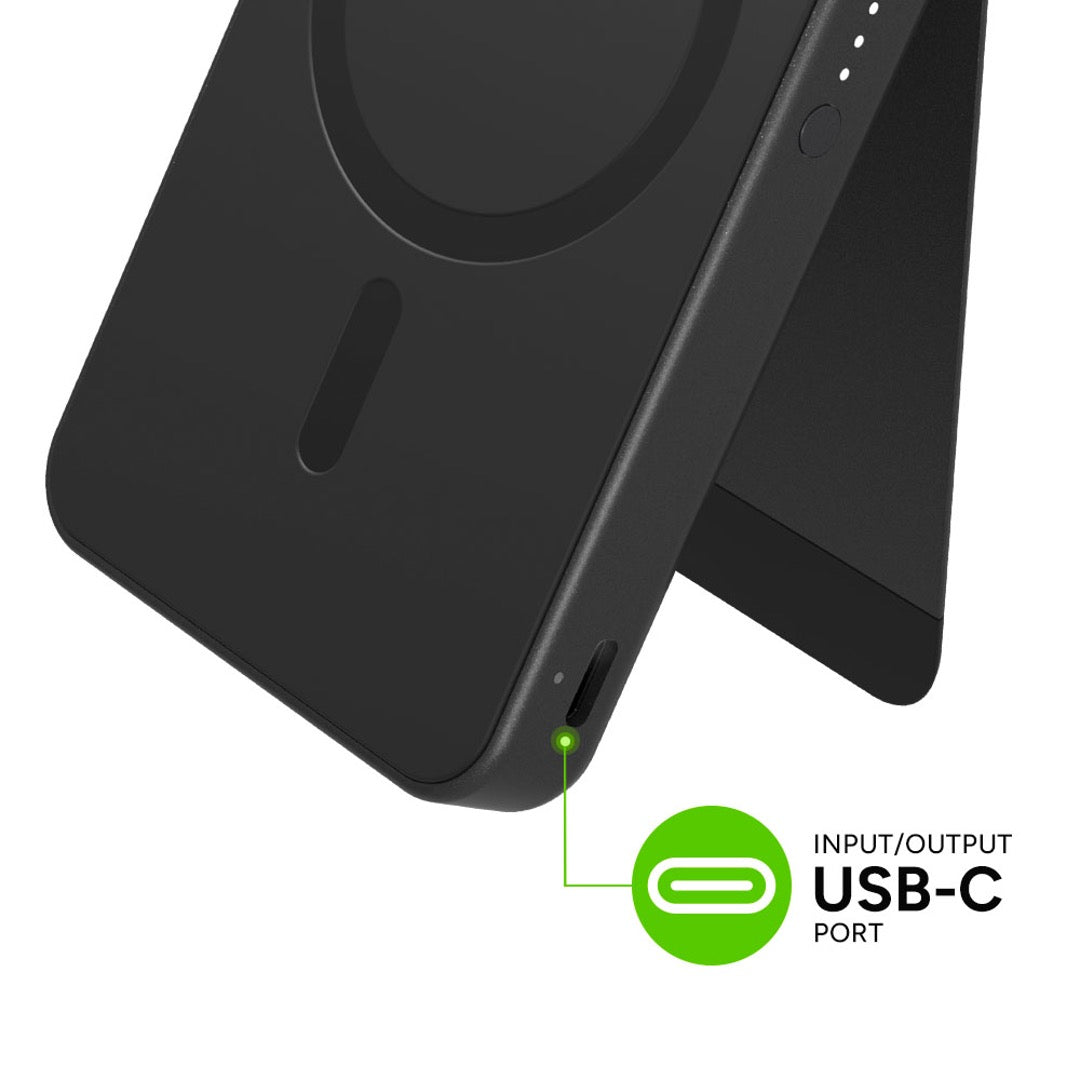 Mophie MG Qi2 5000mAh Magnetic Wireless Power Bank - Portable Charger for iPhone, Samsung & Qi2 Devices | Perfect for Travel, Work & Outdoor Adventures