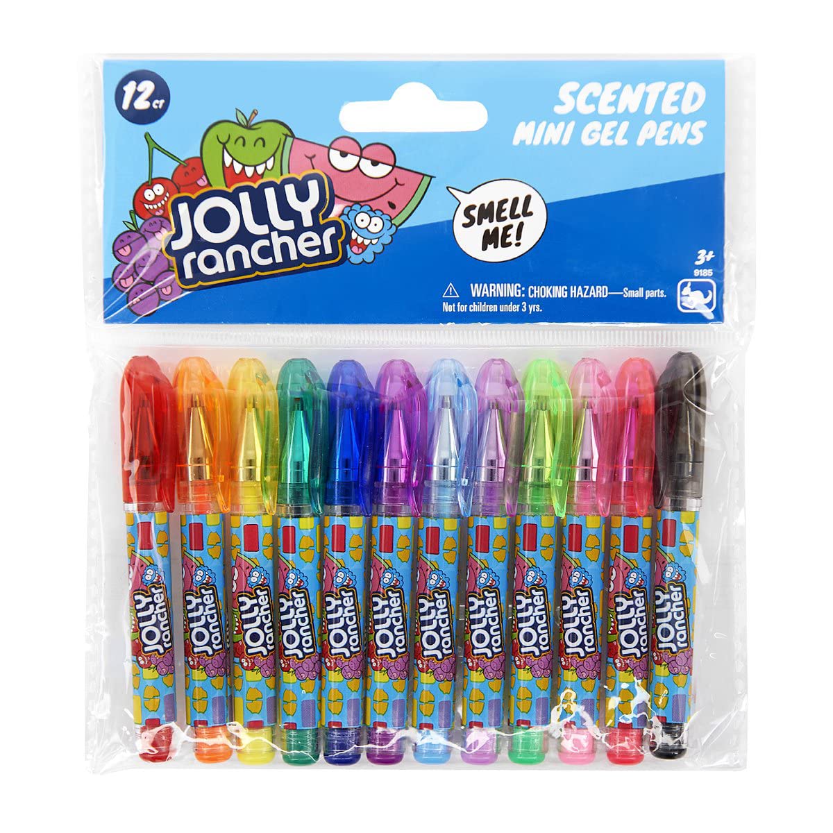 Hershey's Jolly Rancher Scented Mini Gel Pens - 12 Pack Sweet Smelling Rainbow Colored Gel Pens for Kids, Fun Writing School Supplies, Perfect for Classroom, Homework & Arts & Crafts Projects