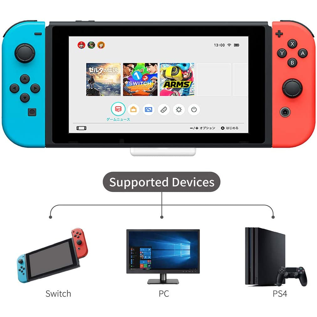Gulikit Route Air Wireless Bluetooth Audio USB Adapter for Nintendo Switch - White/Red - Wireless Gaming Headset Adapter for Switch, PS4, PC - Perfect for Gaming, Travel & Home Entertainment