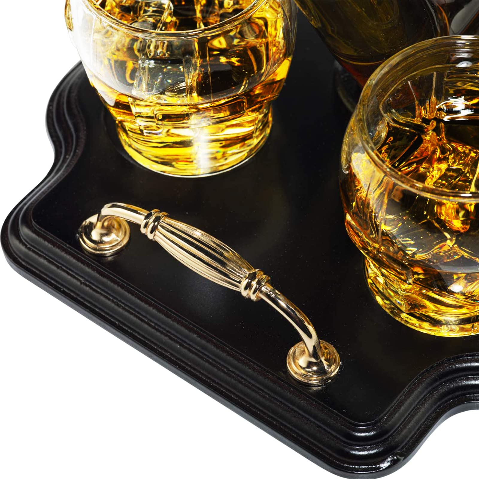 Premium Ice Hockey Whiskey Decanter Set with 4 Helmet-Shaped Glasses – 750ml Crystal Decanter & 8oz Whiskey Tumblers – Perfect Gift for Hockey Fans, Whiskey Lovers & Sports Enthusiasts – Great for Game Nights, Man Cave Decor & Father's Day Gifts by The Wine Savant