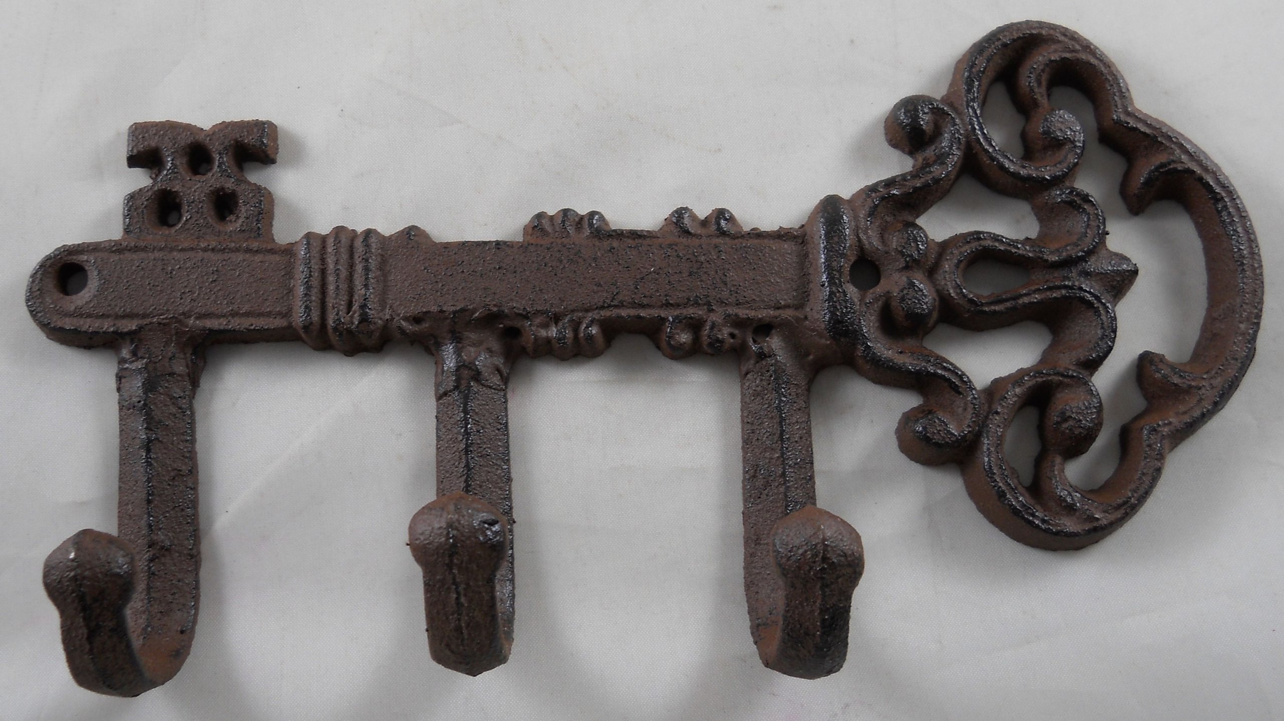GSM Iron Skeleton Key with Hooks - Vintage Style Decorative Hooks for Home, Office & Garden Organization