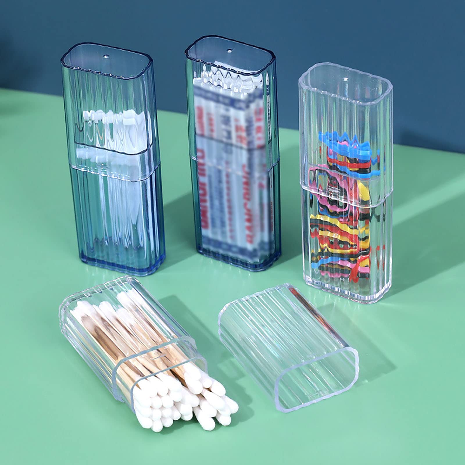 SKNG Travel Portable Storage Box - Transparent Organizer for Small Items, Blue | Perfect for Travel, Office & Home Organization
