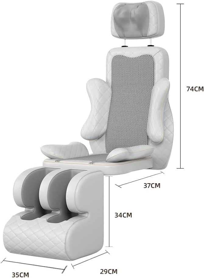 Shiatsu Massage Chair with Heat - 3D Kneading & Vibration Full Back Massager for Home and Office - Adjustable Compression Deep Tissue Therapy - Perfect for Stress Relief, Muscle Relaxation, and Post-Workout Recovery