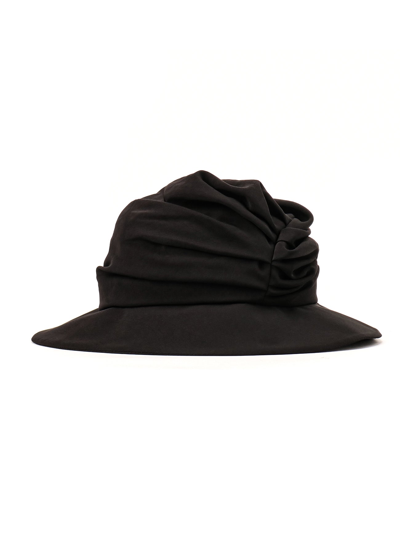 Crepe de Chine Draped Tucked Hat - Elegant Women's Fashion Accessory for Parties, Weddings & Special Occasions