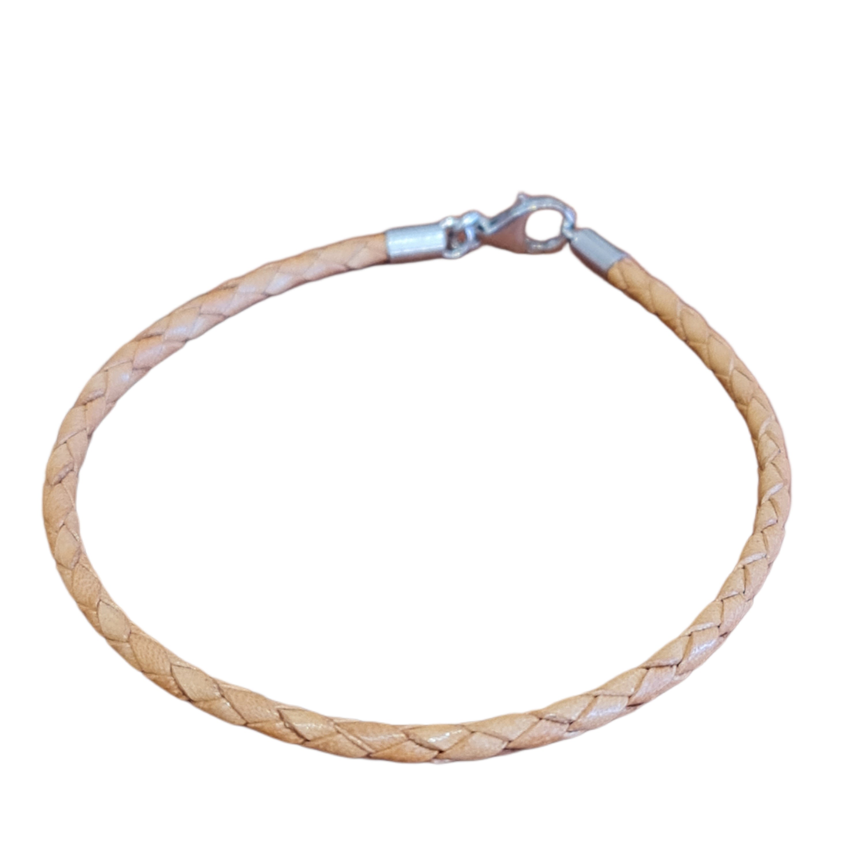 Braided Leather Bracelet for Women - 925 Sterling Silver Adjustable Tan Brown - Perfect for Casual Wear, Gifts & Everyday Fashion Accessories