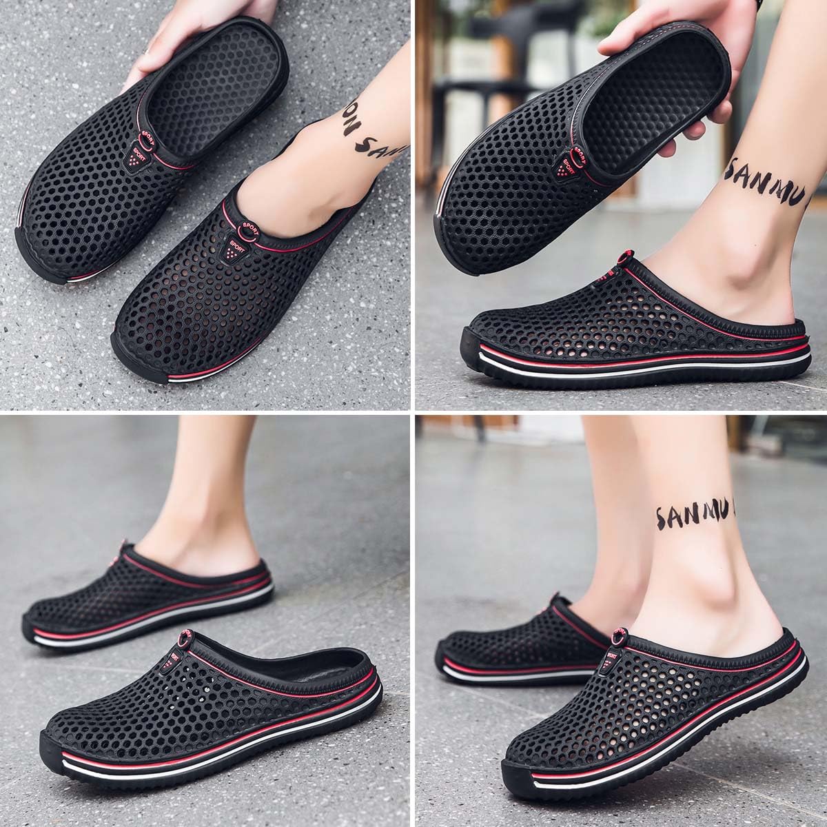 HYDLONGR Men's Women's Lightweight Breathable Garden Shoes - Quick Drying Non-Slip Beach Sandals & Water Play Slippers - Perfect for Gardening, Beach, Pool, and Outdoor Activities