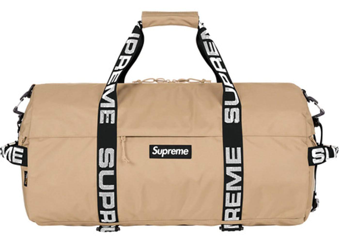 Supreme Duffle Bag (SS18) - Waterproof Travel Gym Bag with Adjustable Shoulder Strap - Perfect for Gym, Travel & Weekend Getaways