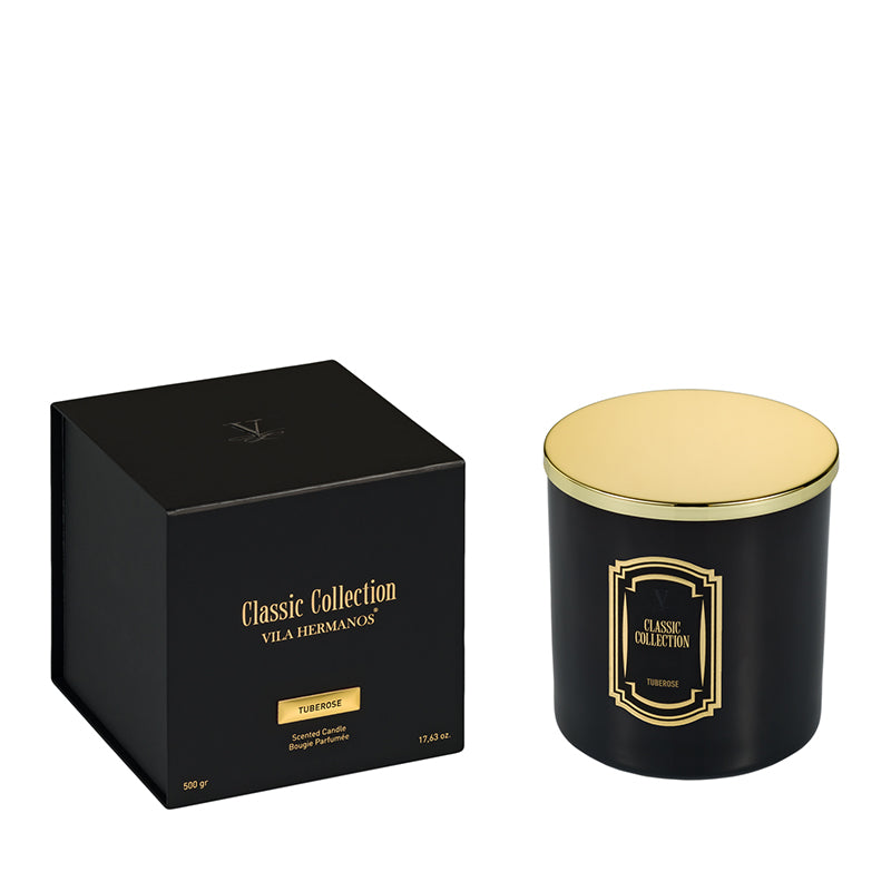 Premium Tuberose Scented Candle - 500 Hour Burn Time, Natural Soy Wax, Hand-Poured - Perfect for Relaxation, Spa, and Home Aromatherapy