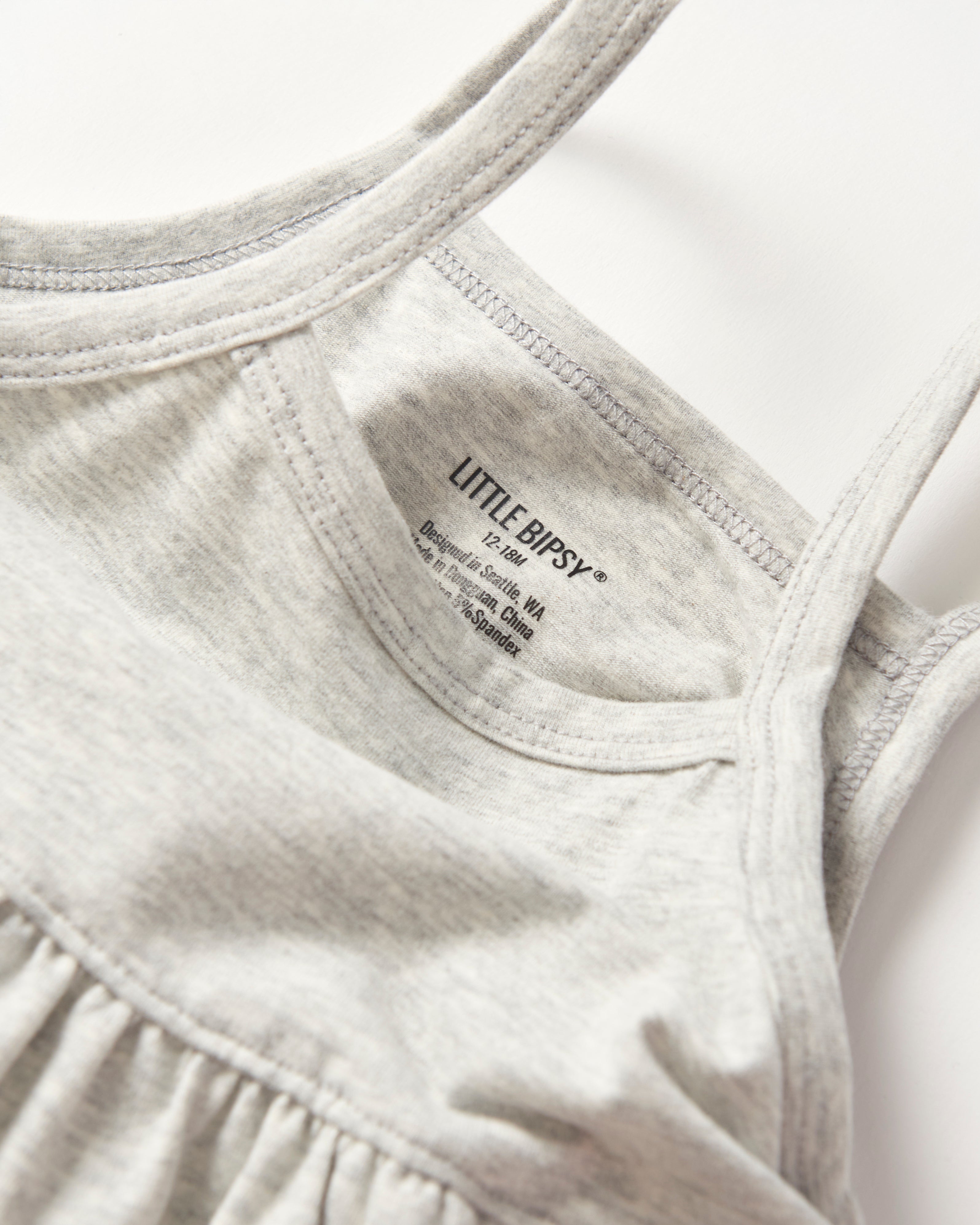Women's Light Heather Grey Jersey Tank Dress - Casual Summer Wear for Beach, Outings & Everyday Comfort