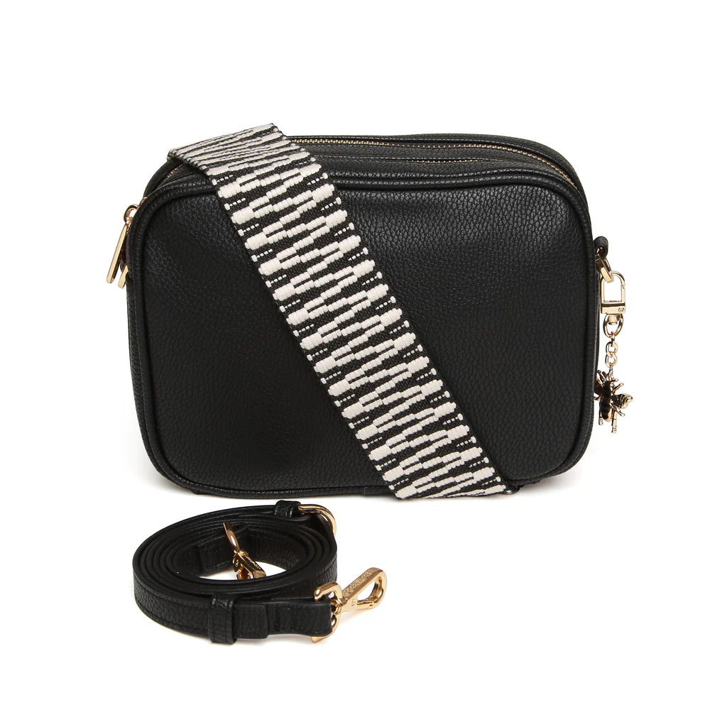 Alice Wheeler Soho Camera Crossbody Bag - Stylish & Durable Black Leather Shoulder Bag for Women | Perfect for Travel, Photography & Everyday Use