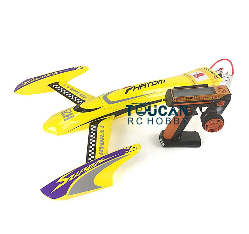H660 White & Yellow Electric Racing RTR RC Boat - High Speed 100km/h with Kevlar Hull, ESC, Motor, Servo & Battery Controller (660x500x80mm) - Perfect for Lake Racing, Pool Competitions & RC Water Sports