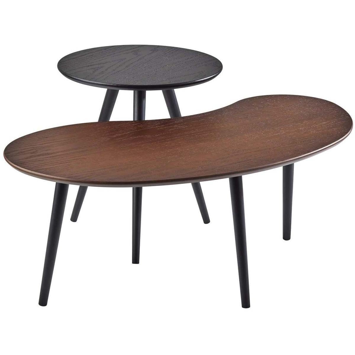 Adesso Gilmour Modern Nesting Tables Set of 3 - Space Saving Side Tables for Living Room, Bedroom, Office - Wooden Coffee Table with Storage Shelf - Home Decor Furniture for Small Spaces