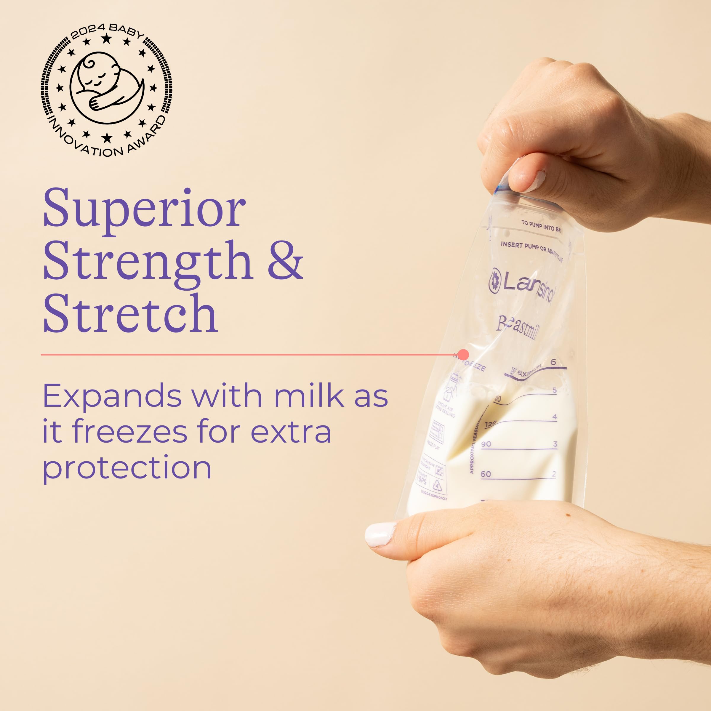 Lansinoh Breastmilk Storage Bags - 200 Count (2 Packs of 100) | BPA-Free Freezer Safe Bags for Long Term Breast Milk Storage | Direct Pumping | Nursing Essentials for Breastfeeding Moms | Perfect for Working Mothers and On-the-Go Pumping