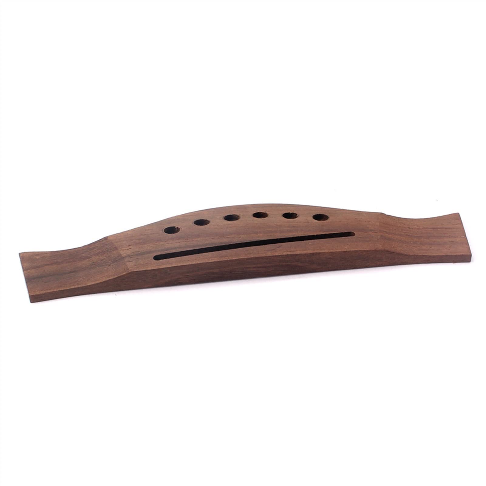 Premium 6-String Rosewood Saddle Thru Guitar Bridge - Fishtail Design for Acoustic & Folk Guitars - Replacement Bridge Parts - Perfect for Guitar Repair, Upgrades & DIY Projects