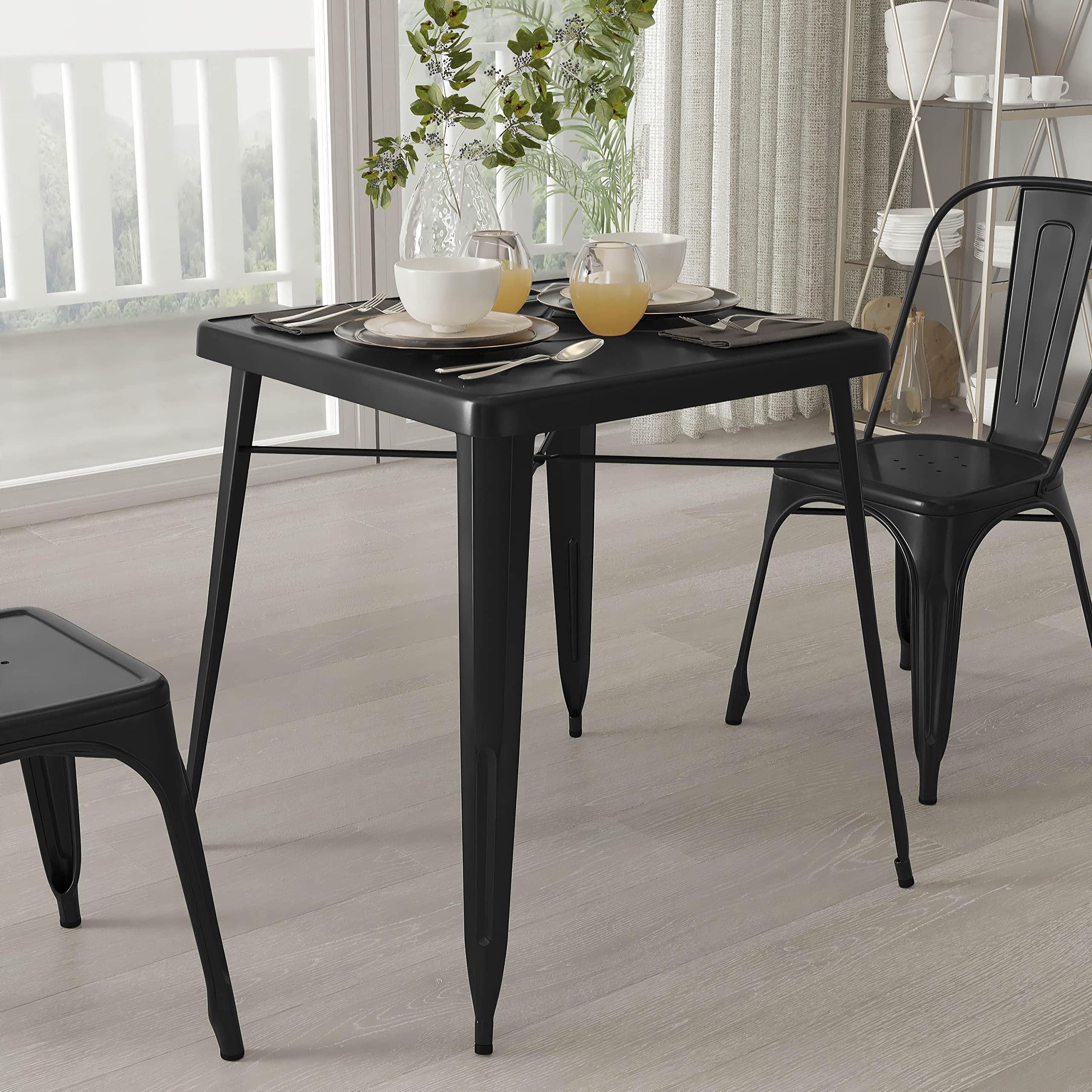 Merrick Lane Benson Indoor-Outdoor Square Dining Table - 23.75