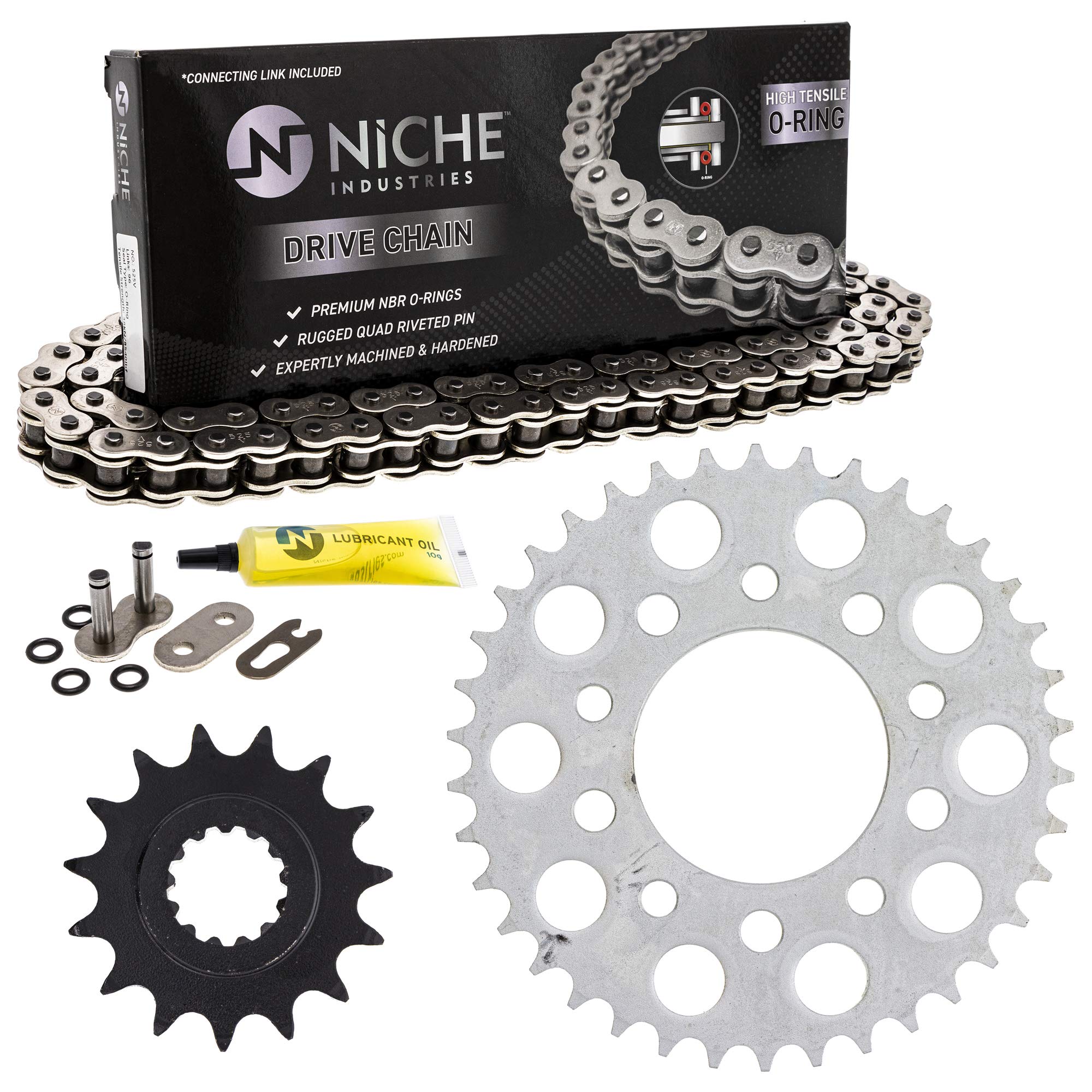 Honda Nighthawk 750 CB750 Drive Sprocket Chain Kit - 15T Front & 38T Rear 525V O-Ring 120 Links Motorcycle Parts - Perfect for Street Performance & Custom Bike Builds