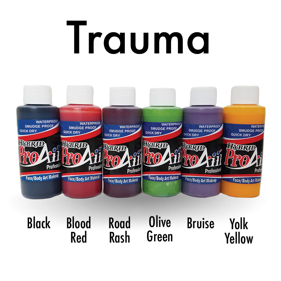 ProAiir Alcohol-Based Trauma Colors - Professional Makeup for Special Effects, Halloween & Cosplay | Perfect for SFX Artists, Theater & Film Productions