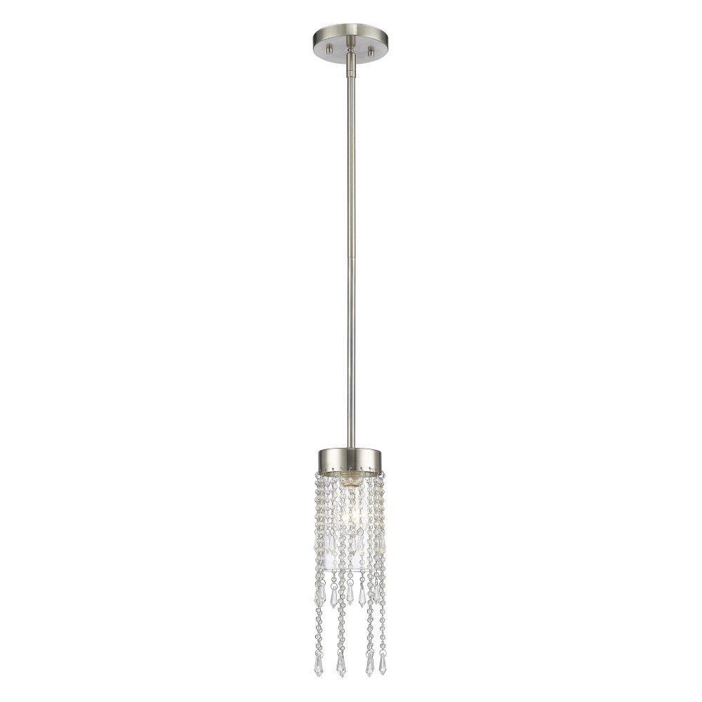 Modern One Light Mini Pendant with Clear Glass Shade - Elegant Ceiling Lighting for Kitchen Island, Dining Room, or Entryway