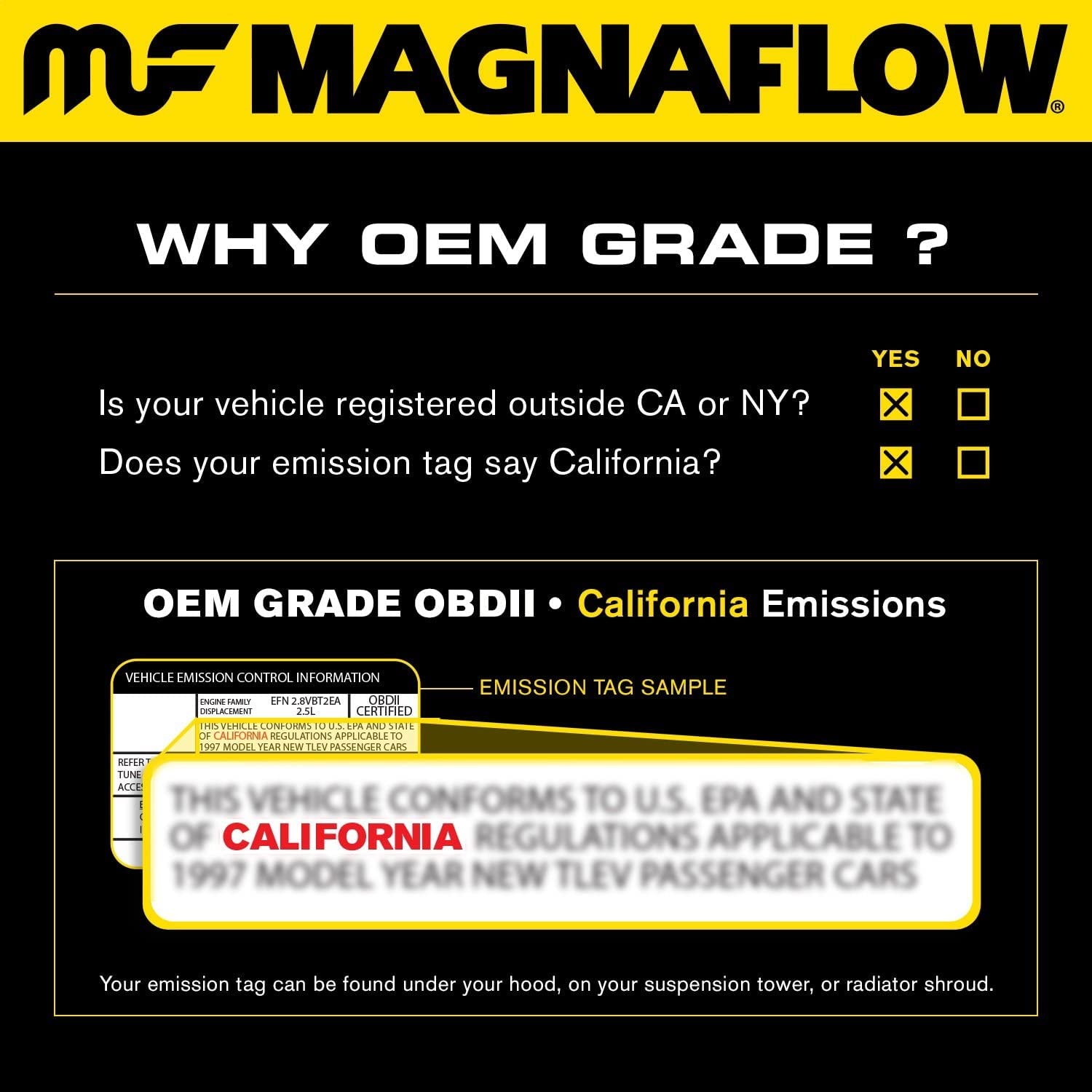 MagnaFlow 51067 Universal Fit Stainless Steel Catalytic Converter for Trucks & SUVs - High Performance Exhaust System Replacement for Improved Engine Efficiency & Emissions Compliance